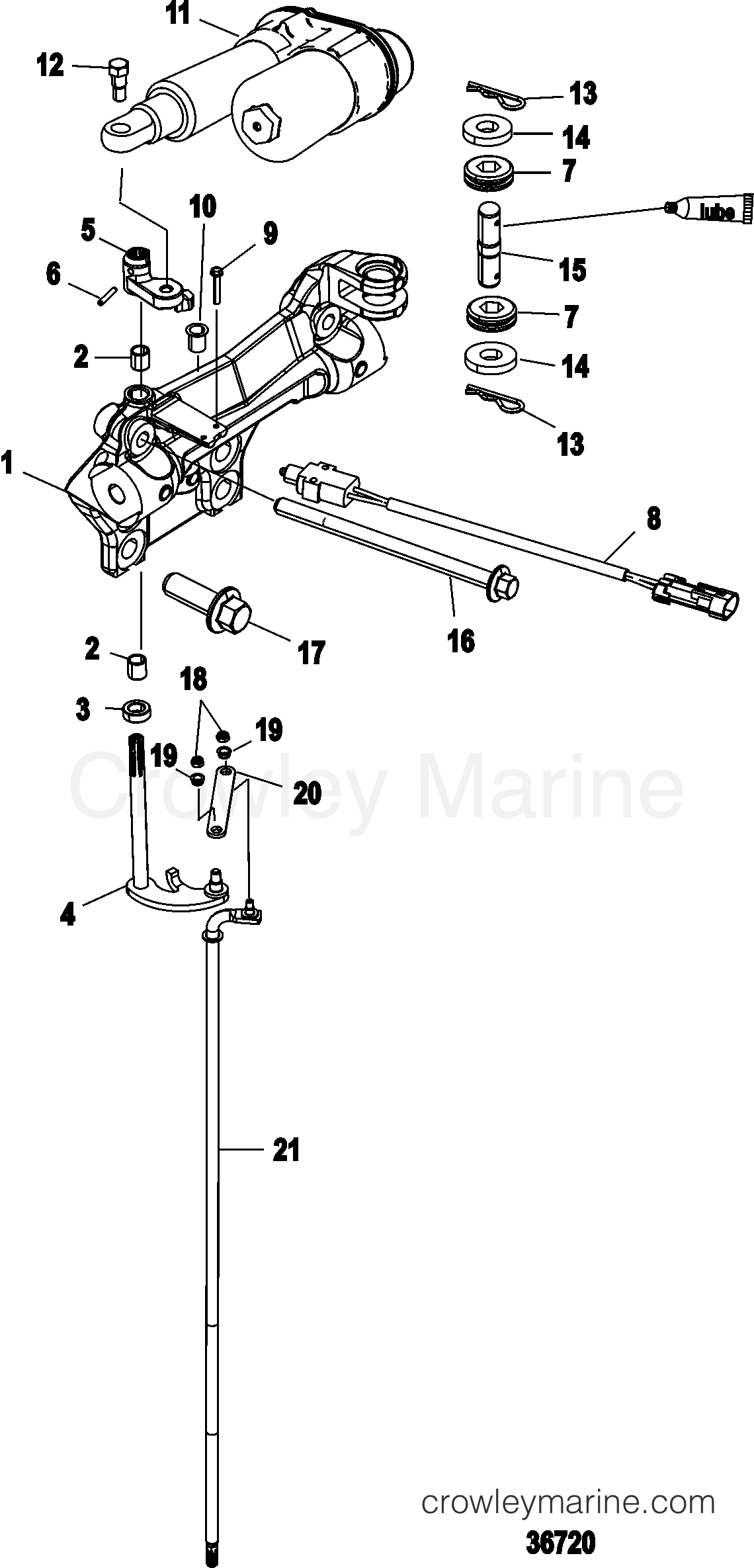 2011 Race Outboard 350 4S [CL] - 19V1BESHH - UPPER SHIFT COMPONENTS