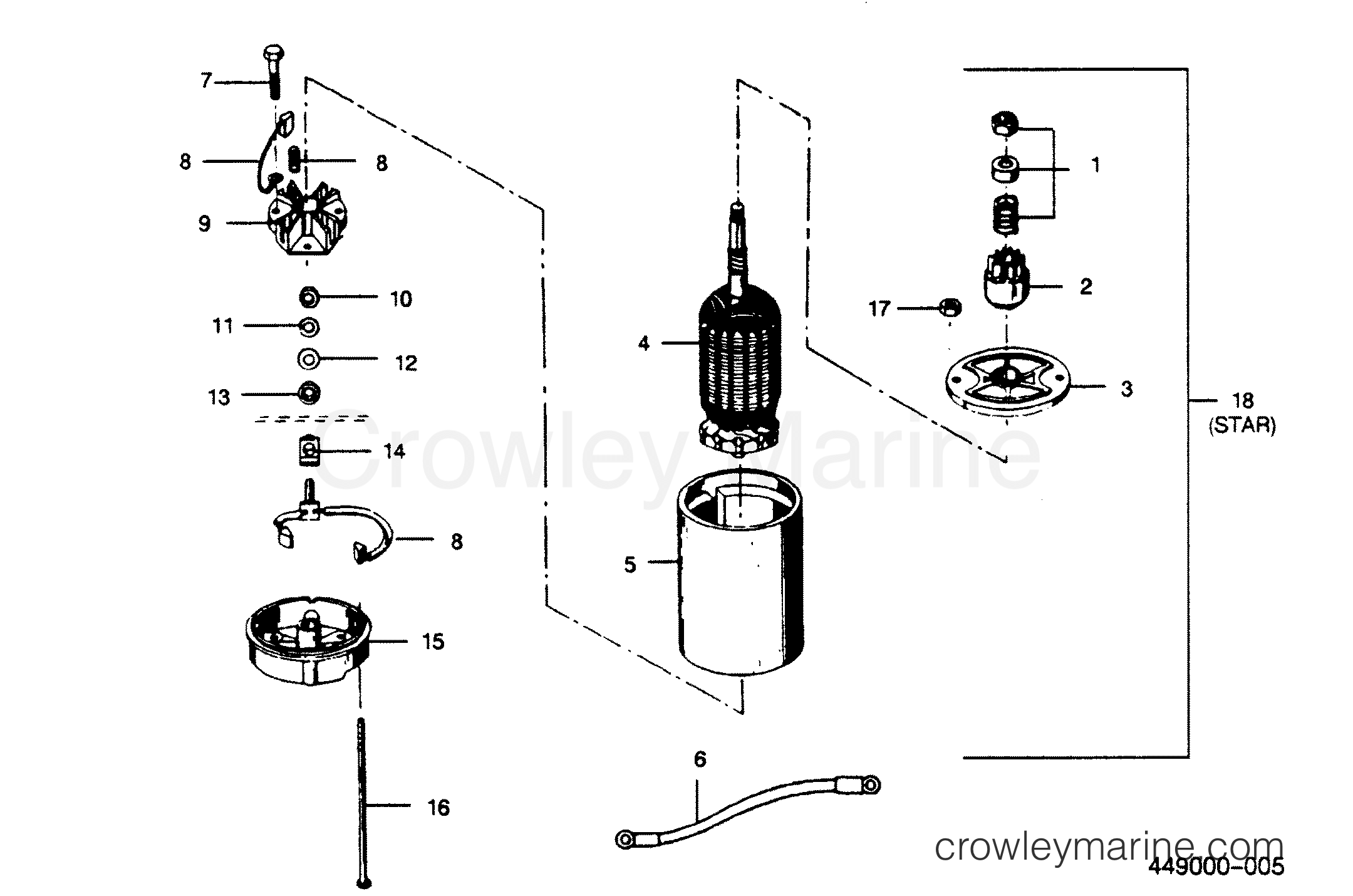 1990 Outboard 50 - 508F90D [Force] - ELECTRIC STARTER