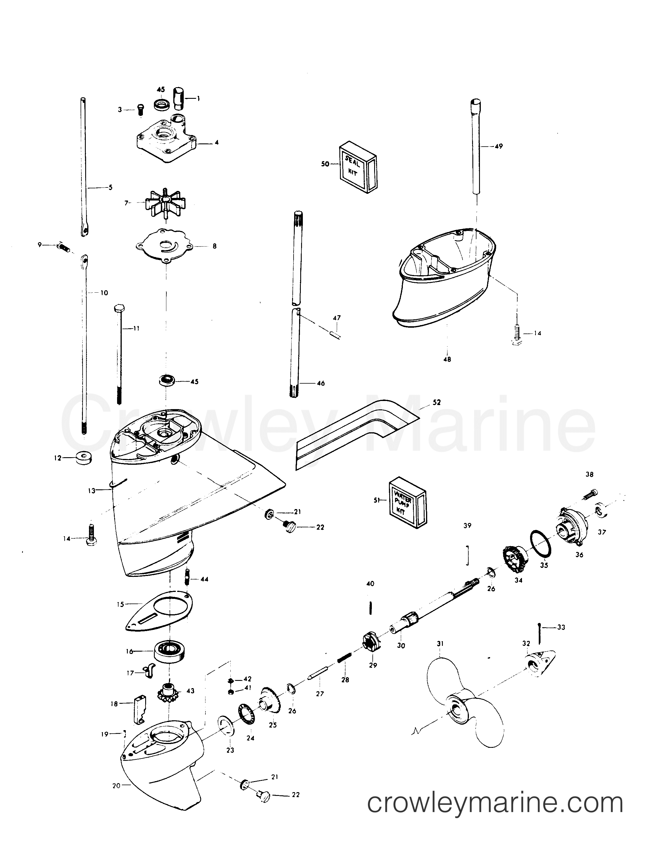 1979 Outboard 12 - H0123B79E - GEAR HOUSING