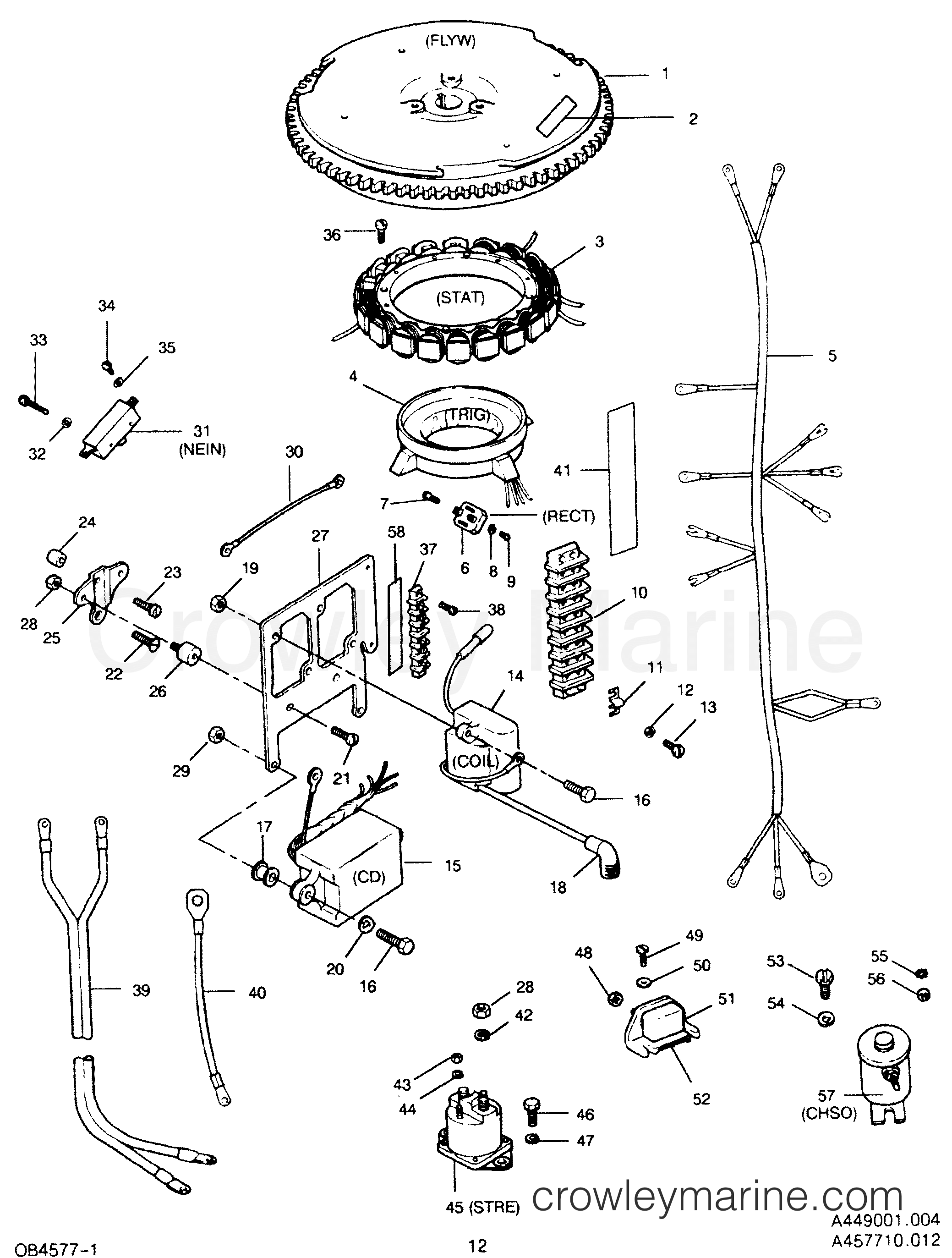 1991 Outboard 50 - 508E91B [Force] - ELECTRICAL COMPONENTS