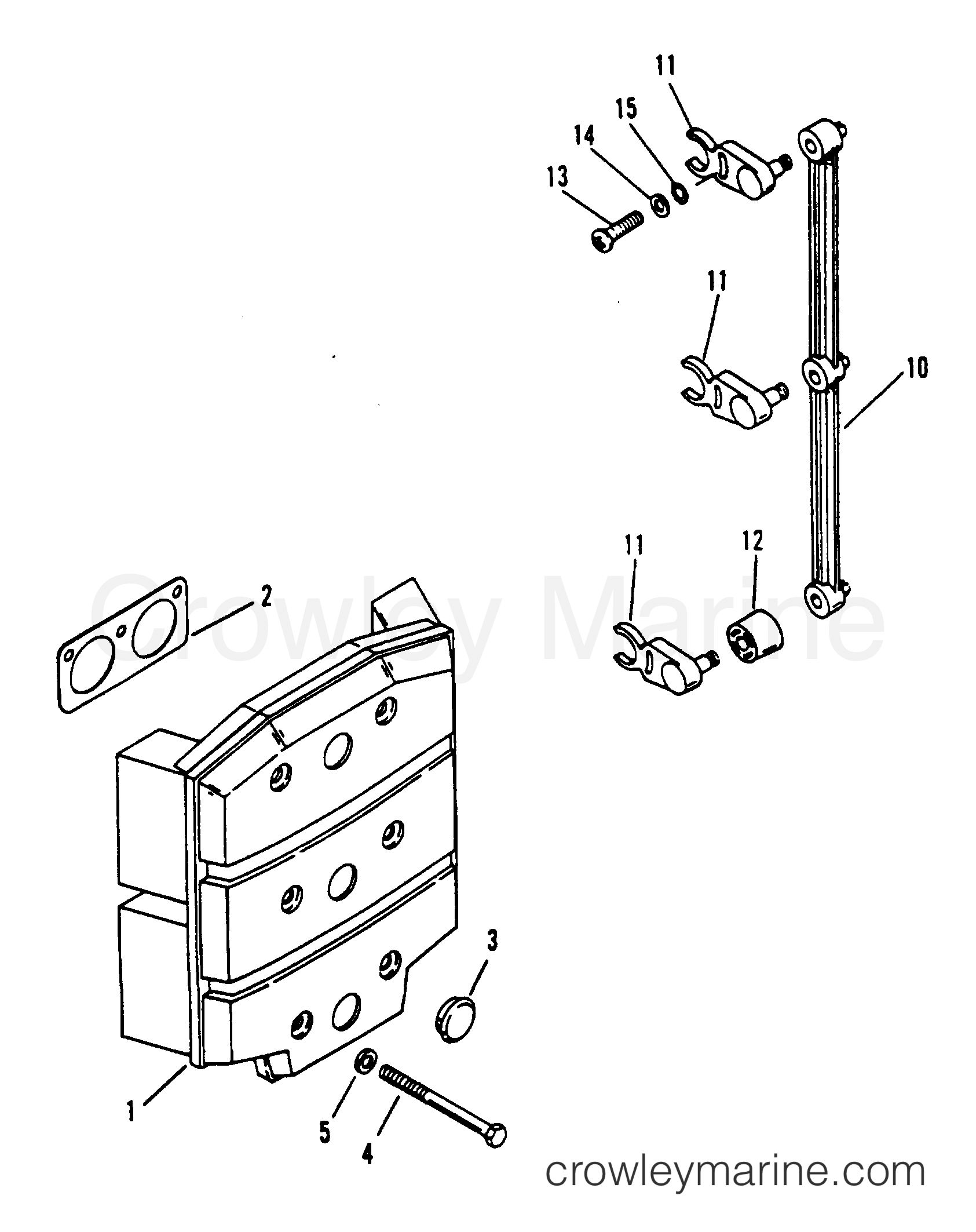 SOUND ATTENUATOR AND LINKAGE 1994 Race Outboard 2.5 [CL CARB