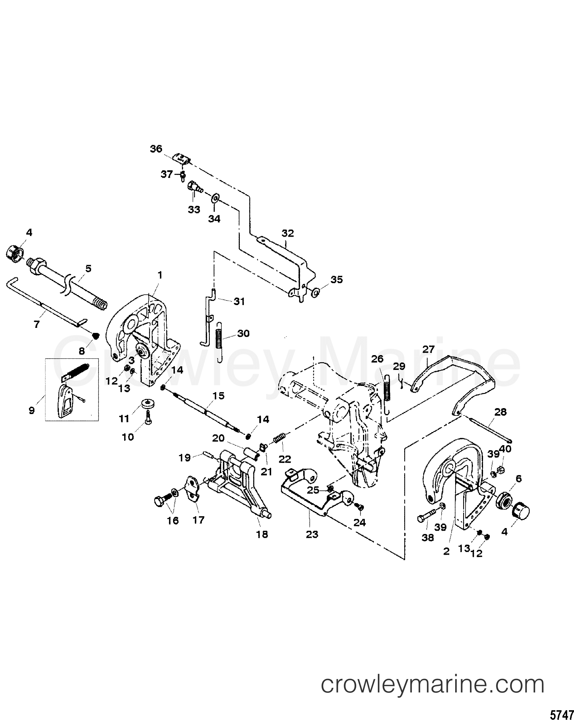 2001 Outboard 30 [EL] - 7030312KL - CLAMP BRACKET
