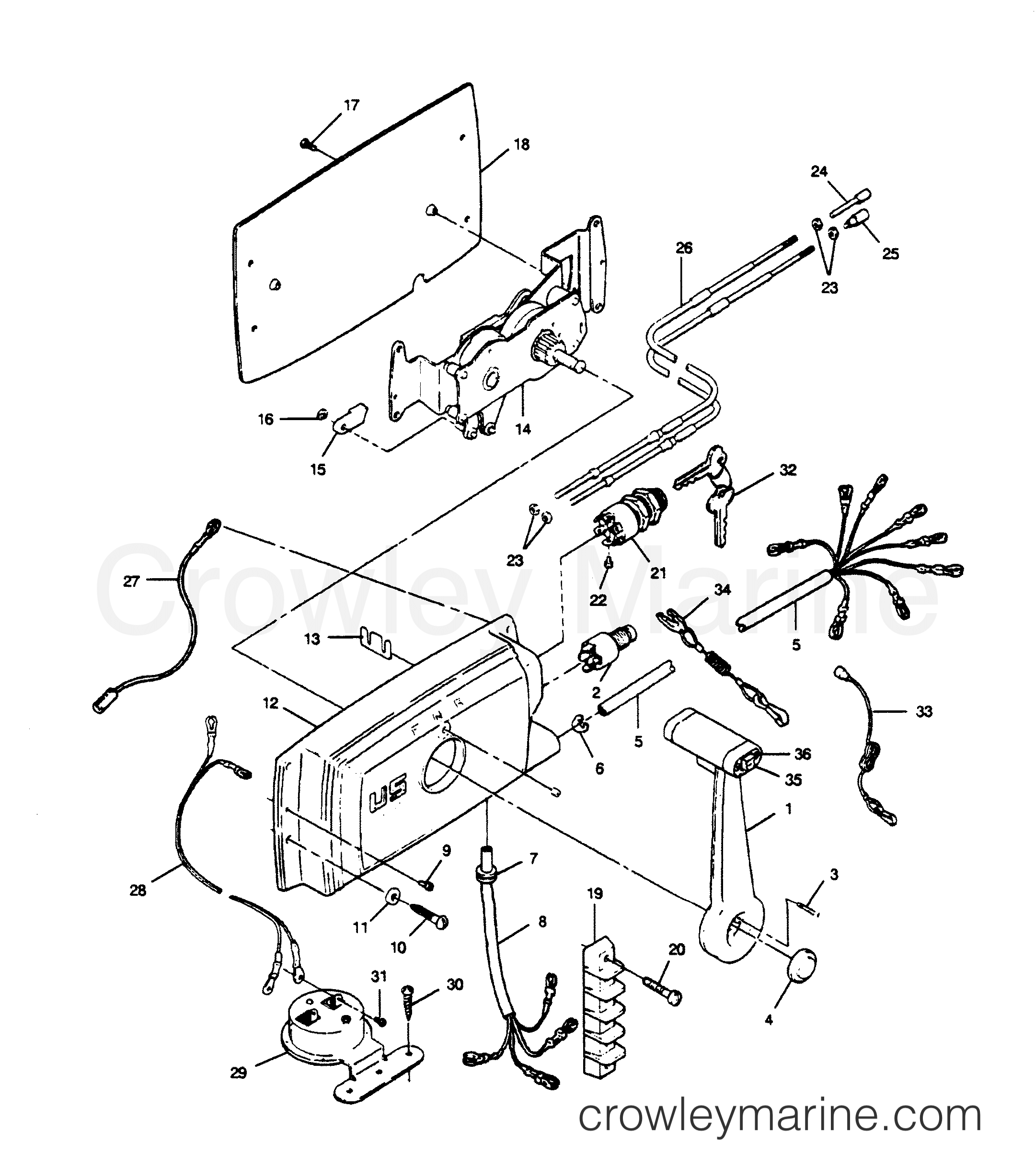 1990 Outboard 50 - 507A90C [Force] - REMOTE CONTROL