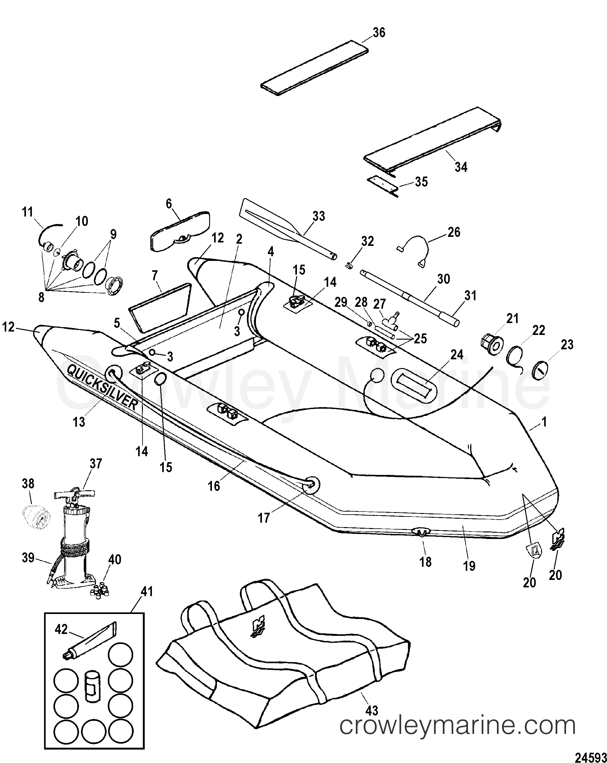 2003 Inflatable Boat 340AIR [REL - 2003] - AA340GA3N - ROLL UP MODELS(LIGHT GRAY)