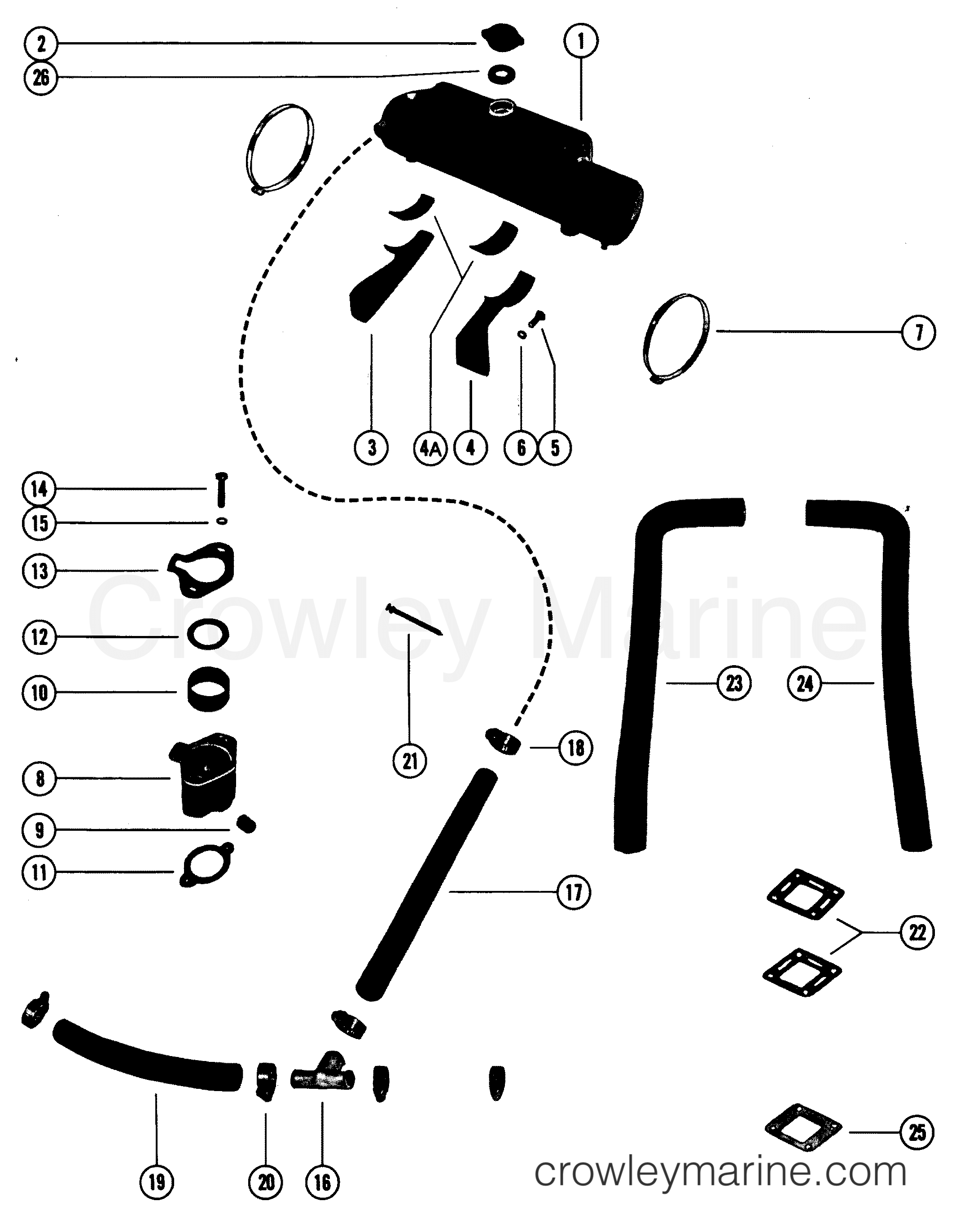 FRESH WATER COOLING KIT (MARINE 255 AND 280) A Various Years Rigging