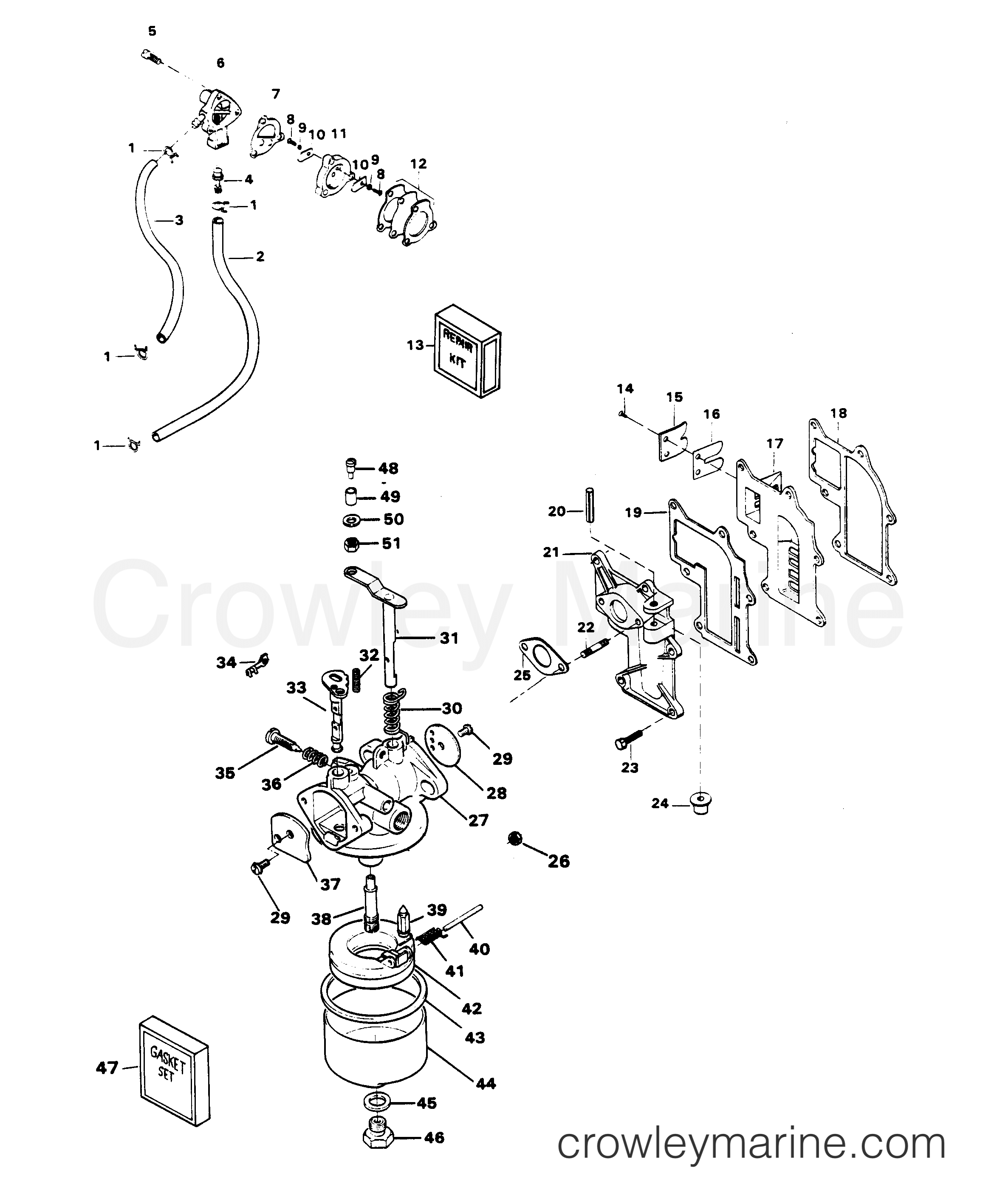 1982 Outboard 9.9 - 95B2H - FUEL SYSTEM