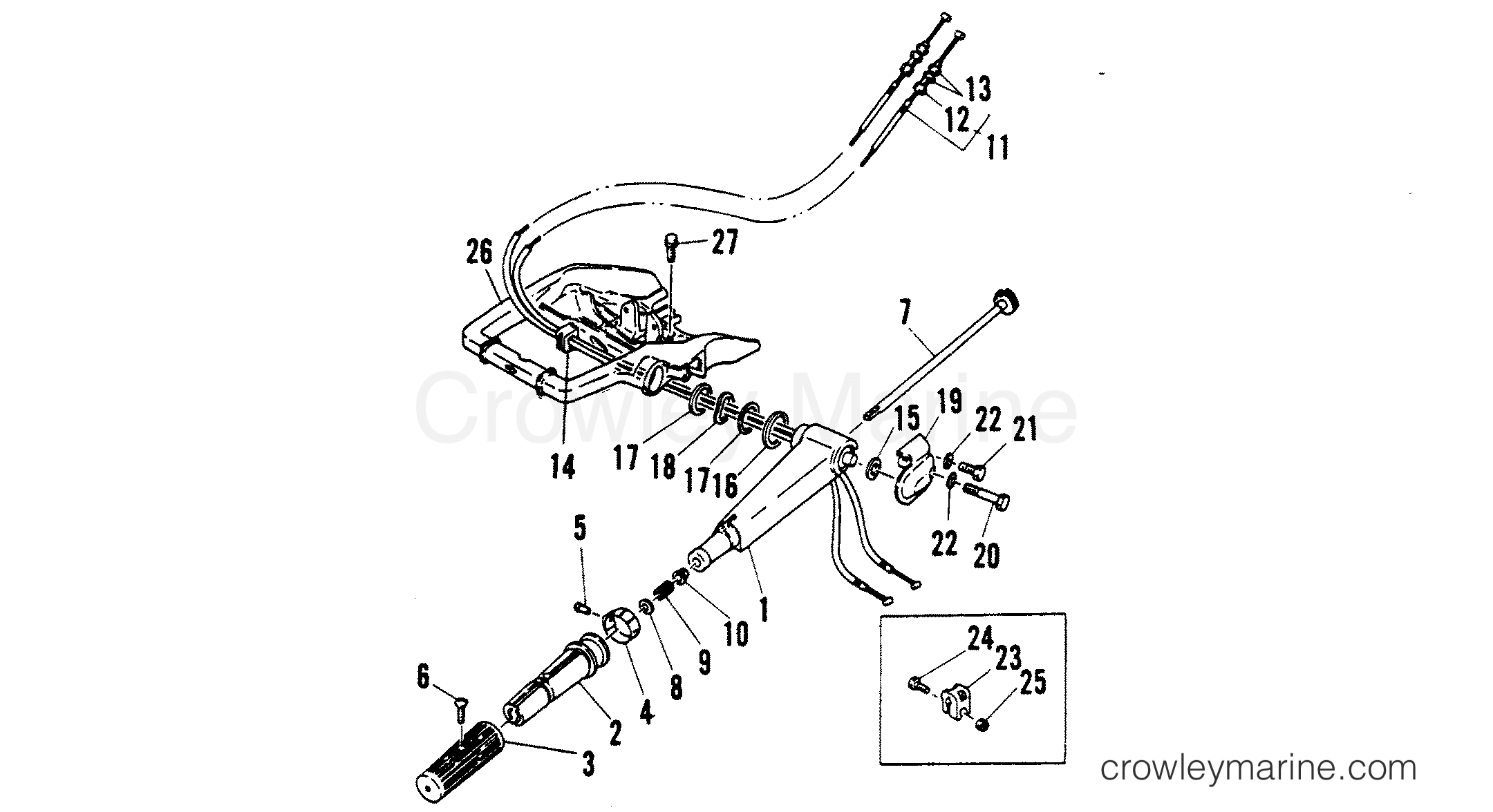 1981 Outboard 20 [M] - 7020201 - STEERING HANDLE