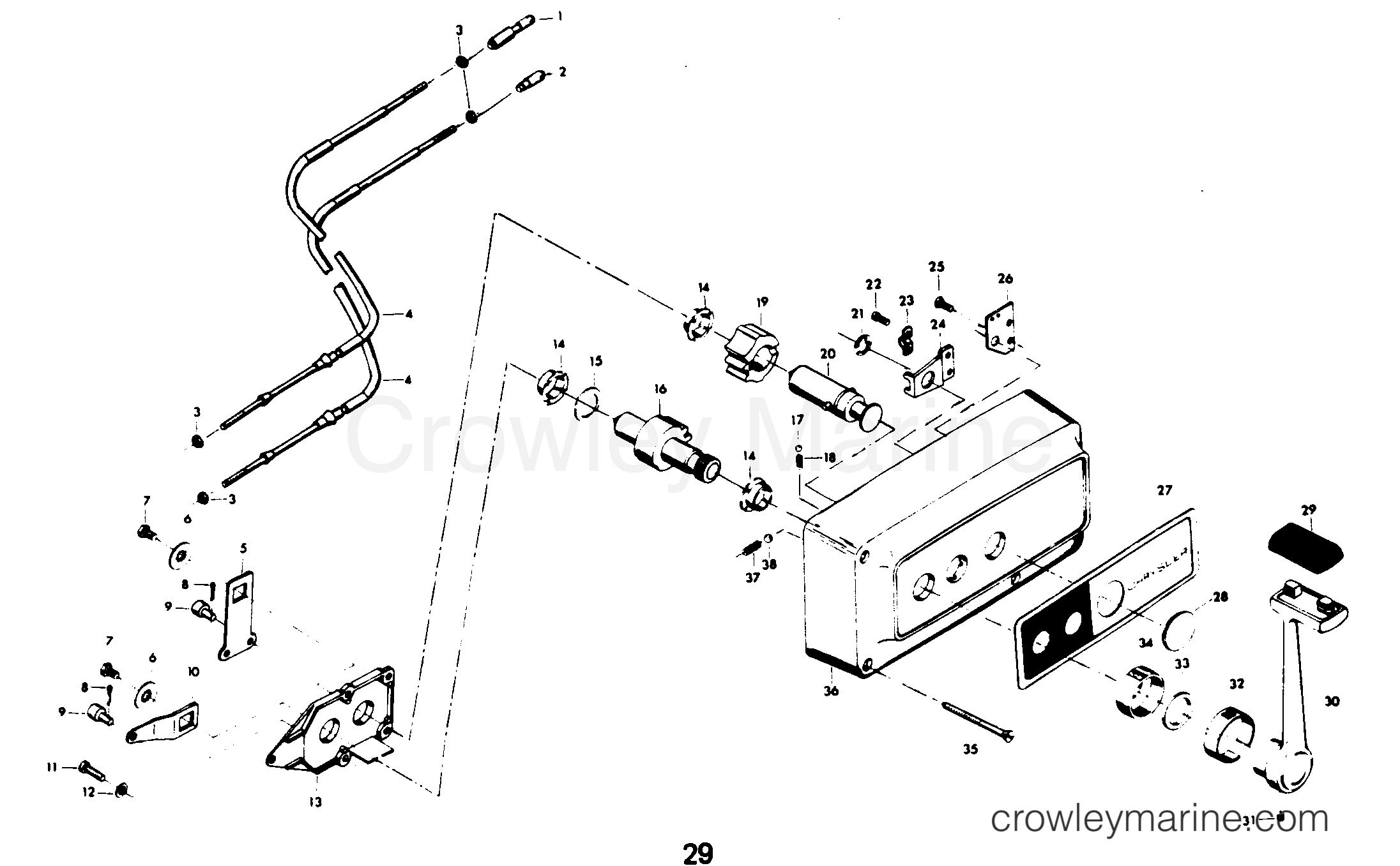 1979 Outboard 70 - H0709B79A - REMOTE CONTROL