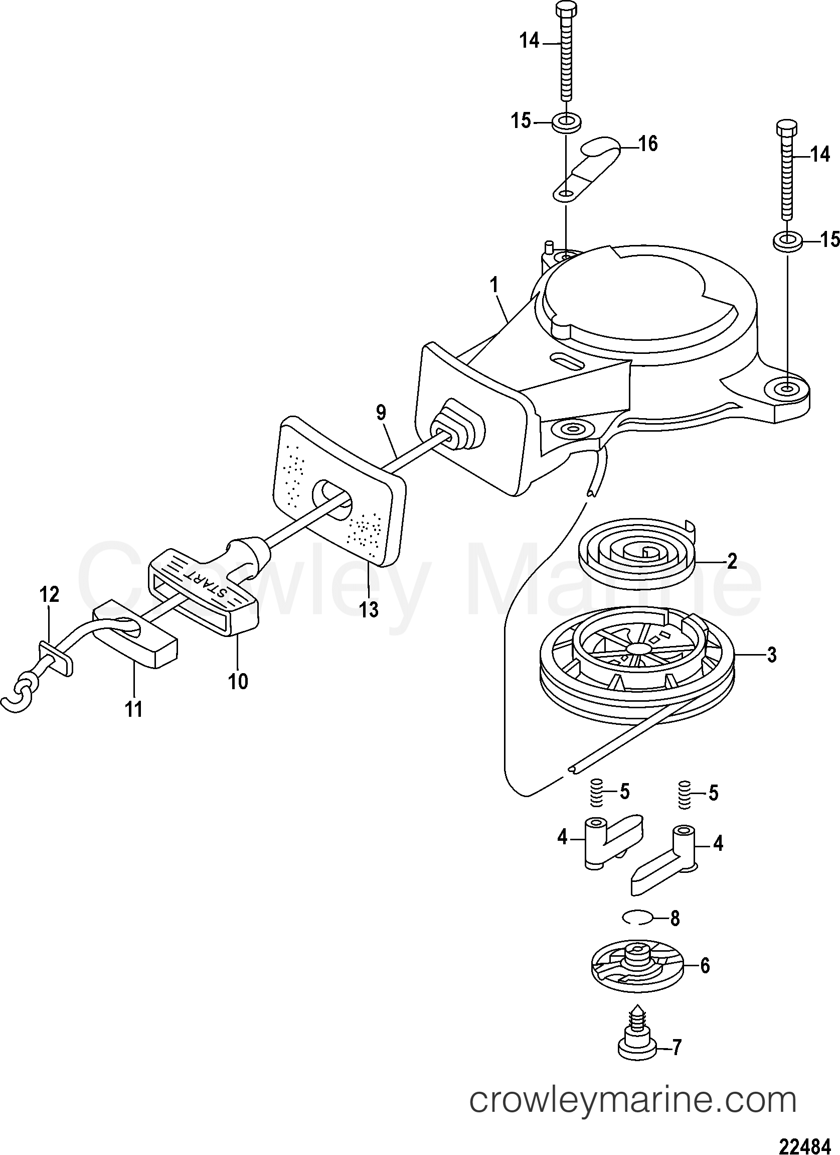 2006 Outboard 2.5 [M 4] - 7F02201ZL - RECOIL STARTER