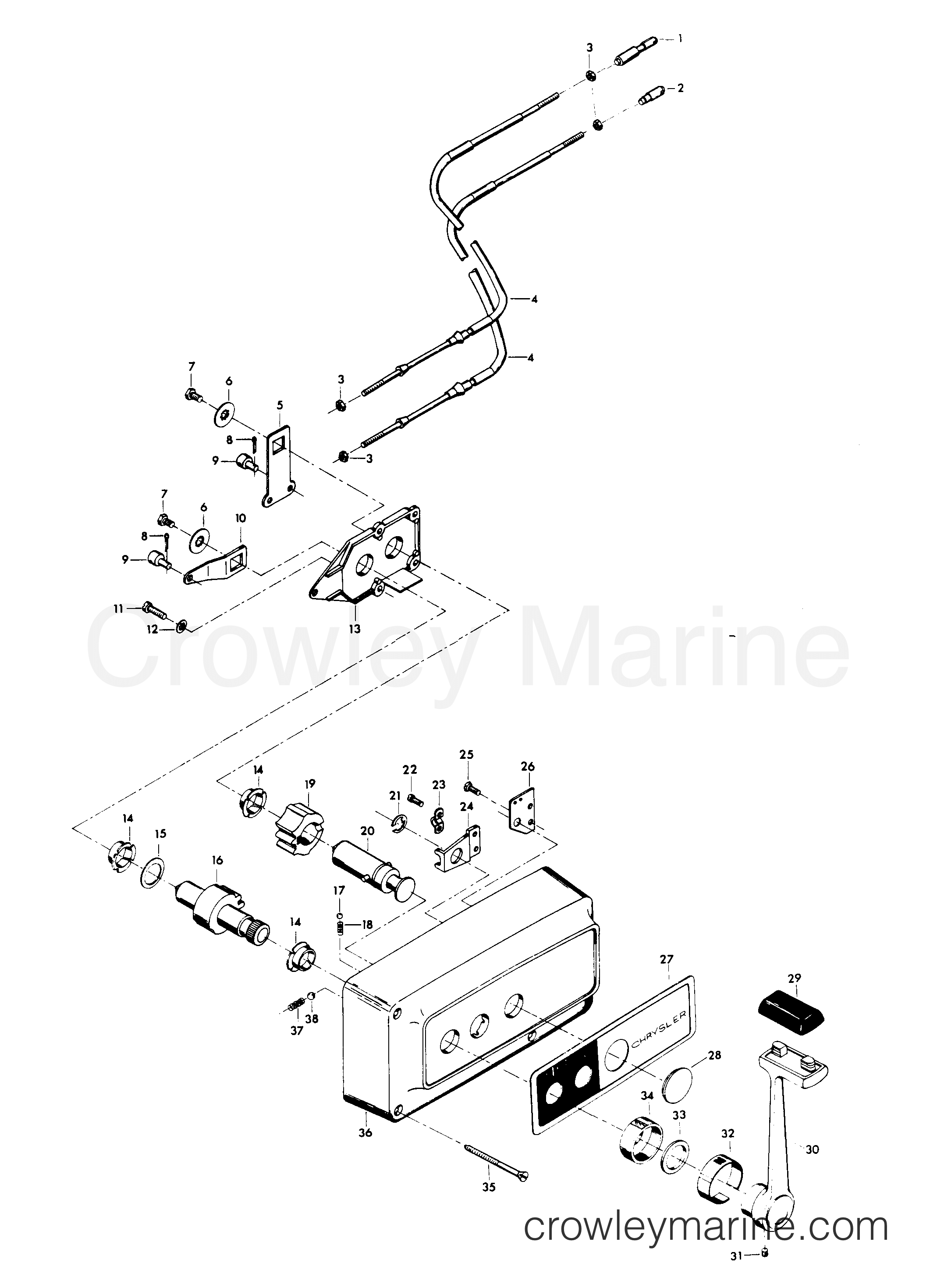 1981 Outboard 55 - H0559B81N - REMOTE CONTROL