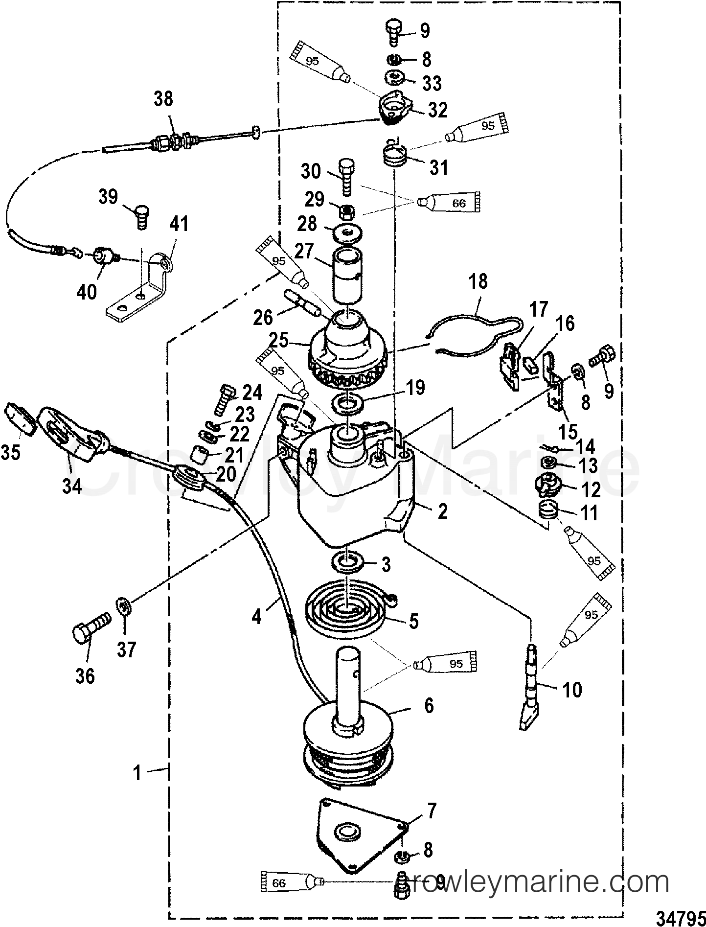 1999 Outboard 8 [M 4] - 7F08203HF - STARTER ASSEMBLY, MANUAL