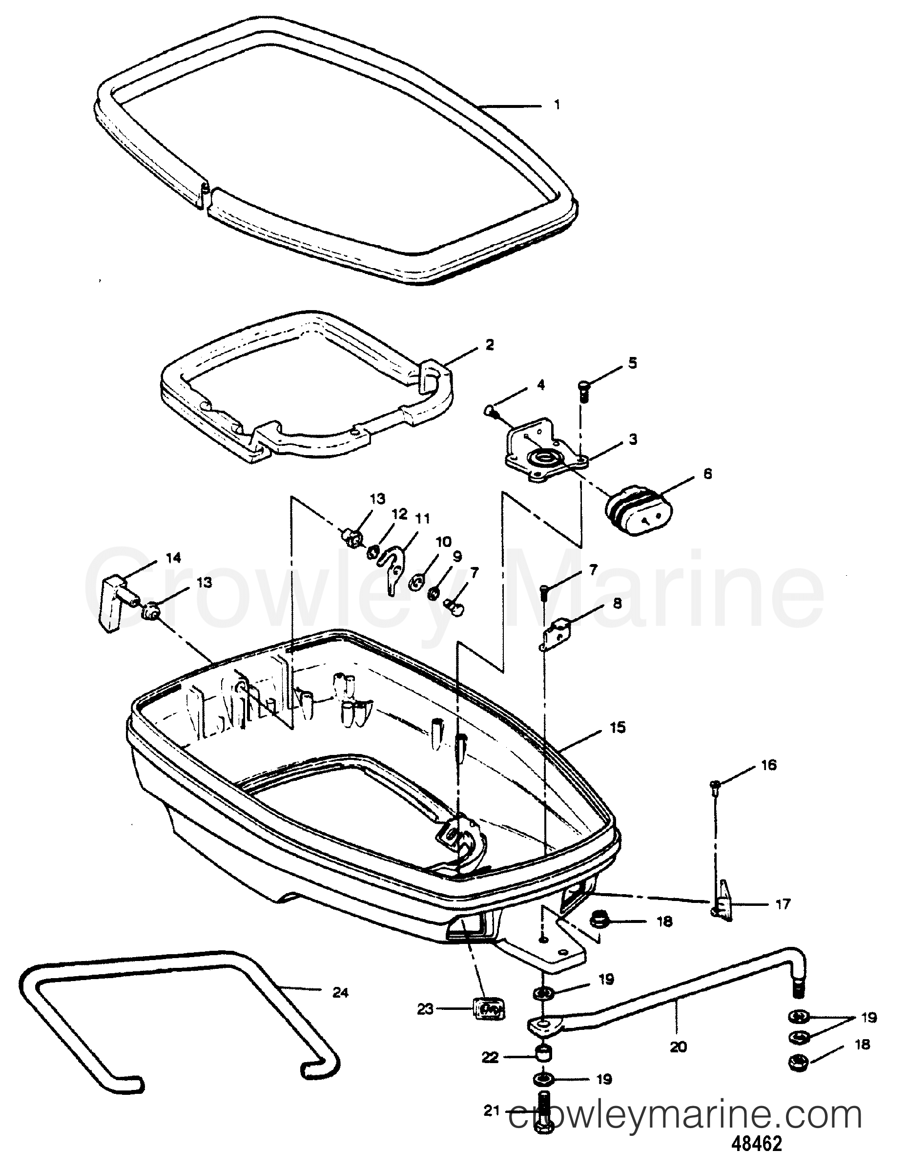 1988 Outboard 35 - H0357D88B - SUPPORT PLATE