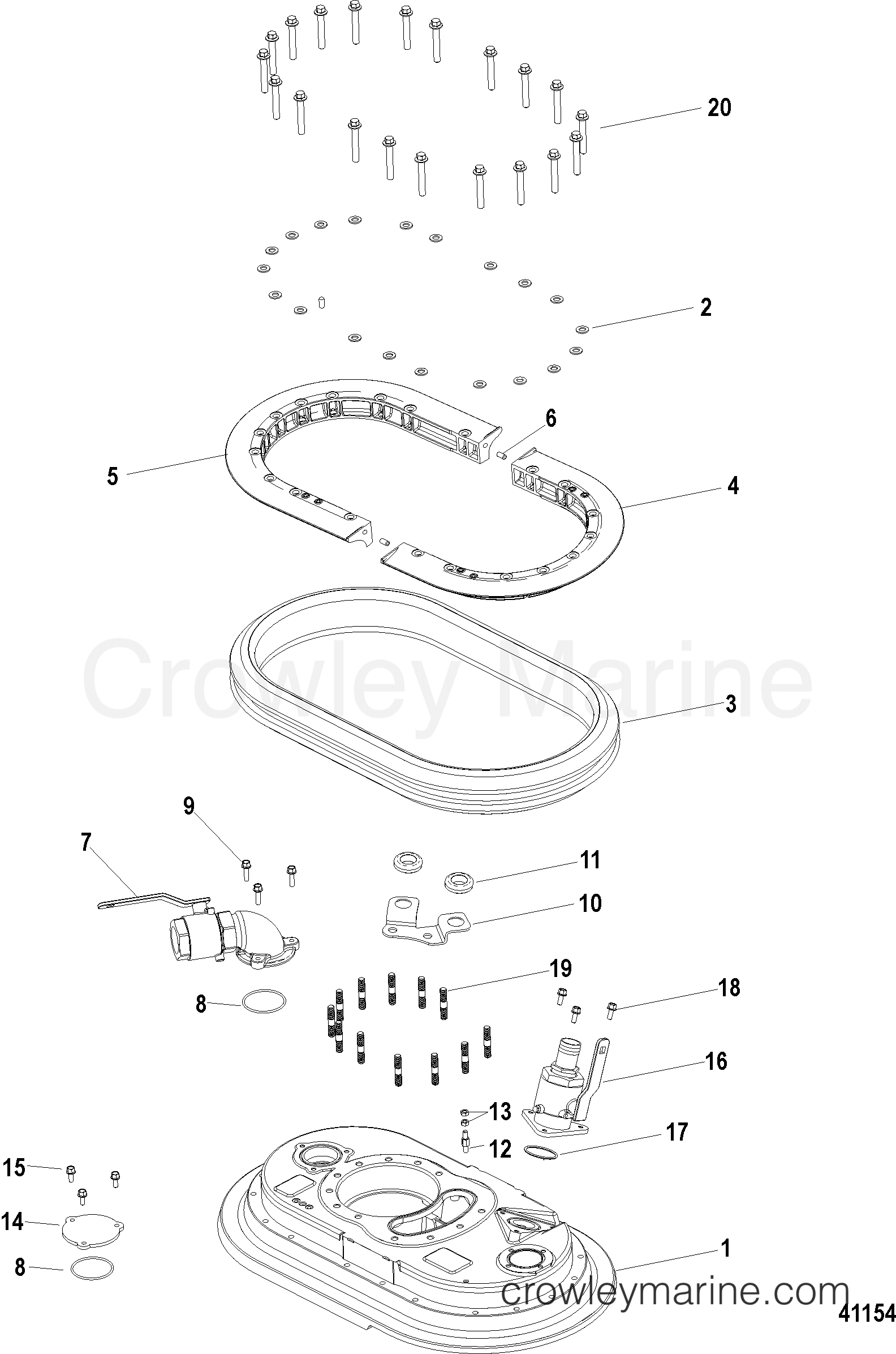 2012 Stern Drive ZEUS DRV [CENTR 1.79] - 5C4DB74KP - MIDSECTION, UPPER
