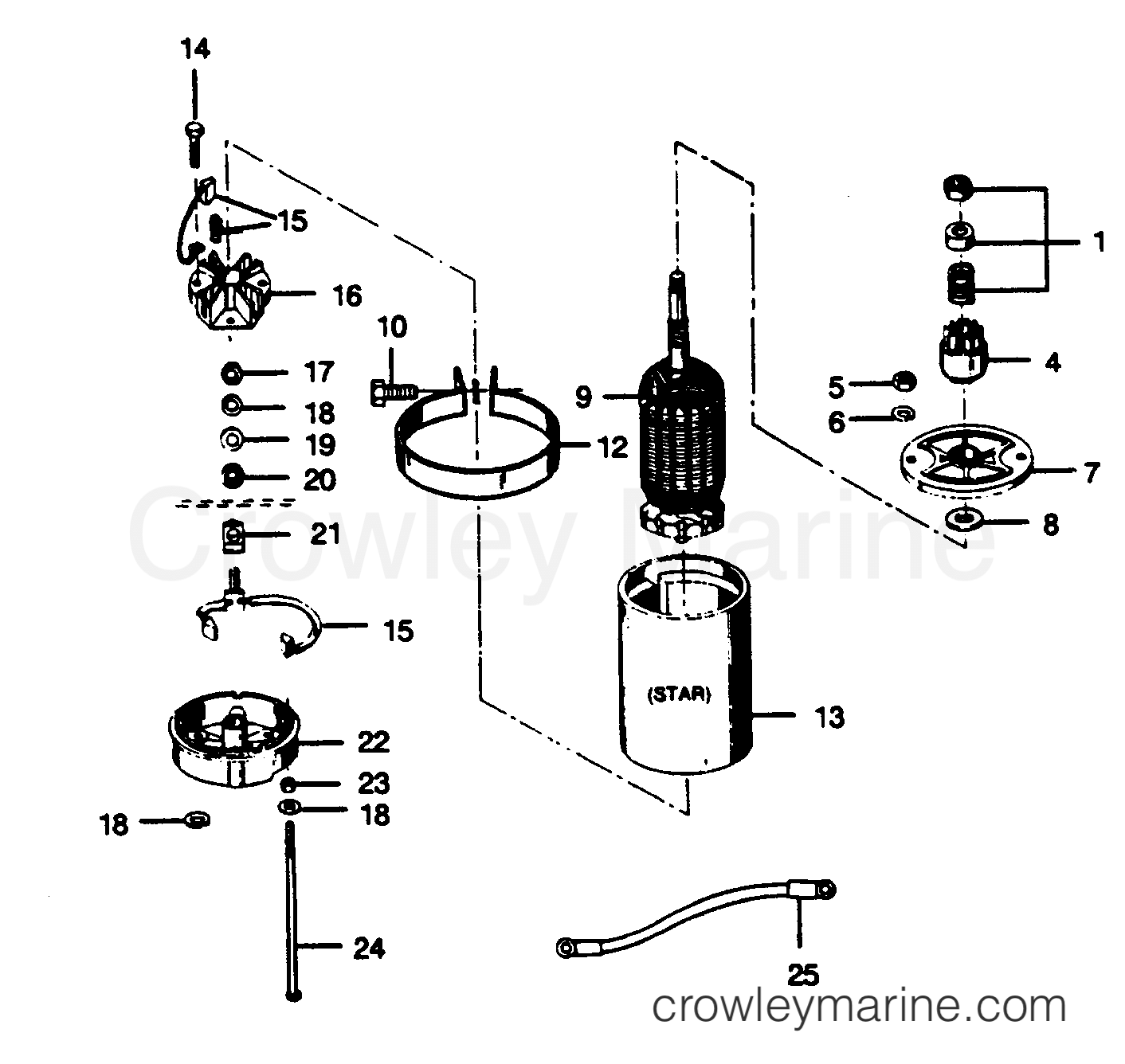1990 Outboard 35 - 357F90C [Force] - ELECTRIC STARTER