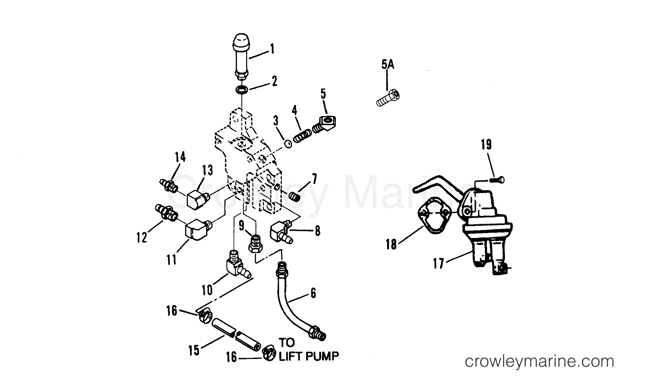 1996 Inboard Engine 7.3L [D-TRONIC] - 3733299JS - PRIMER PUMP