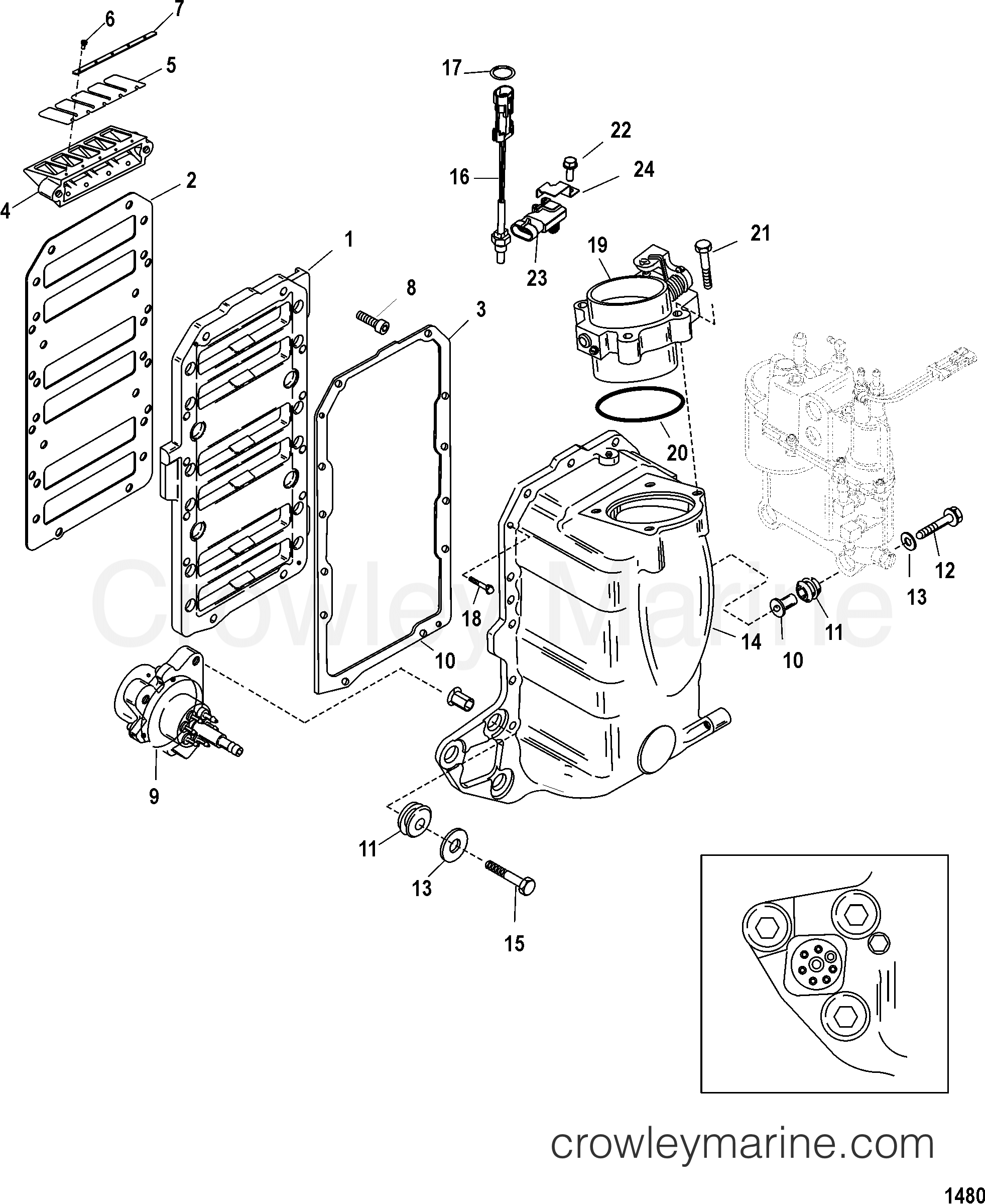 2004 Race Outboard 200 XS [L SM] - 1920471CH - AIR HANDLER COMPONENTS