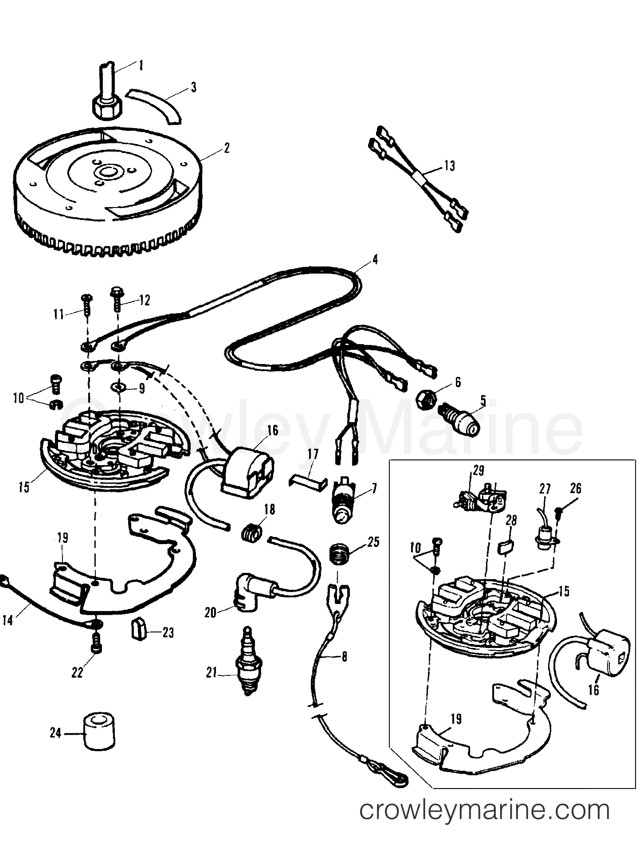 1990 Outboard 9.9 - H0093F90A [A] - IGNITION SYSTEM (88A/92B & SER. # E000001 THRU E034999)