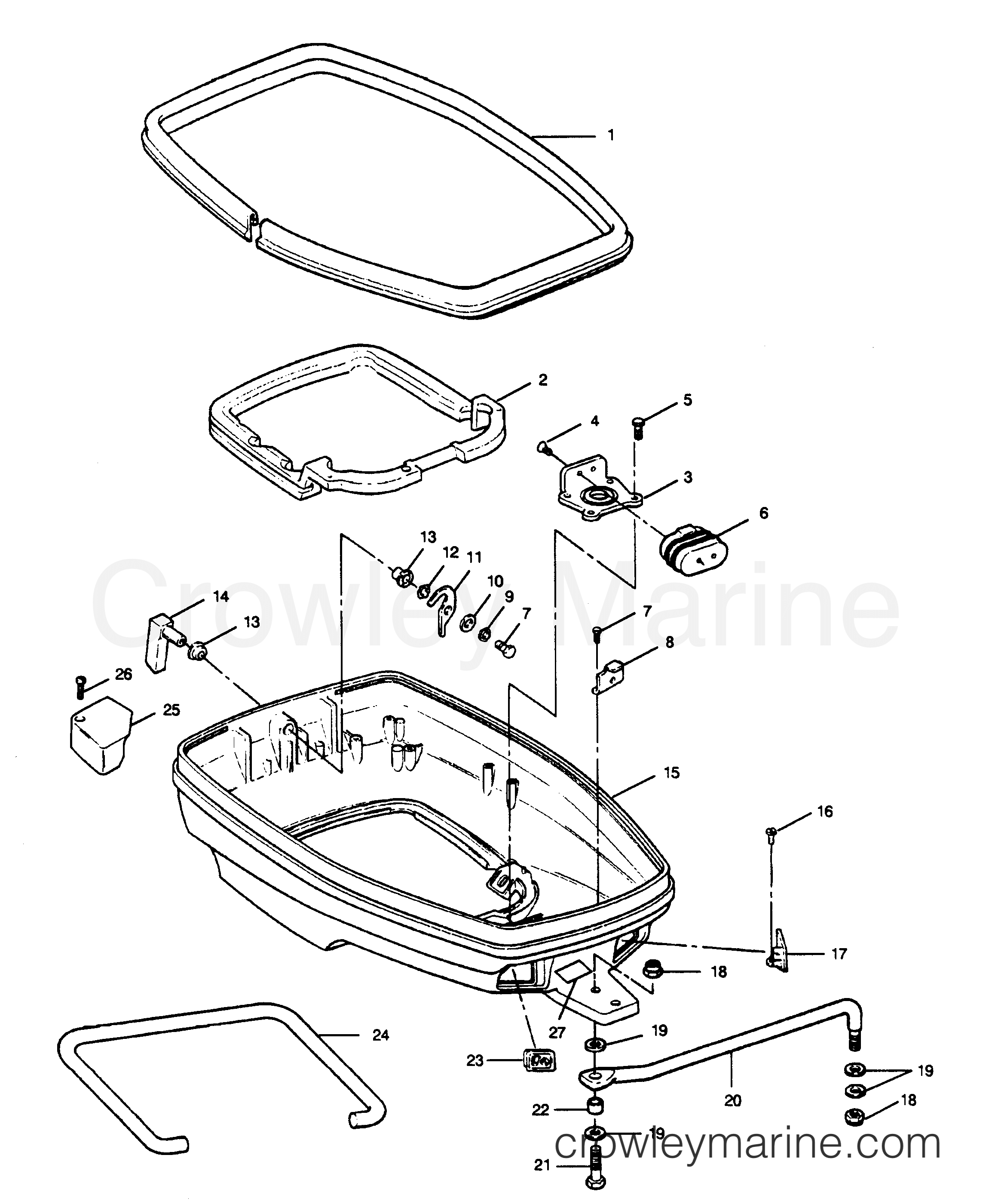 1990 Outboard 35 - 352F90B [Force] - SUPPORT PLATE
