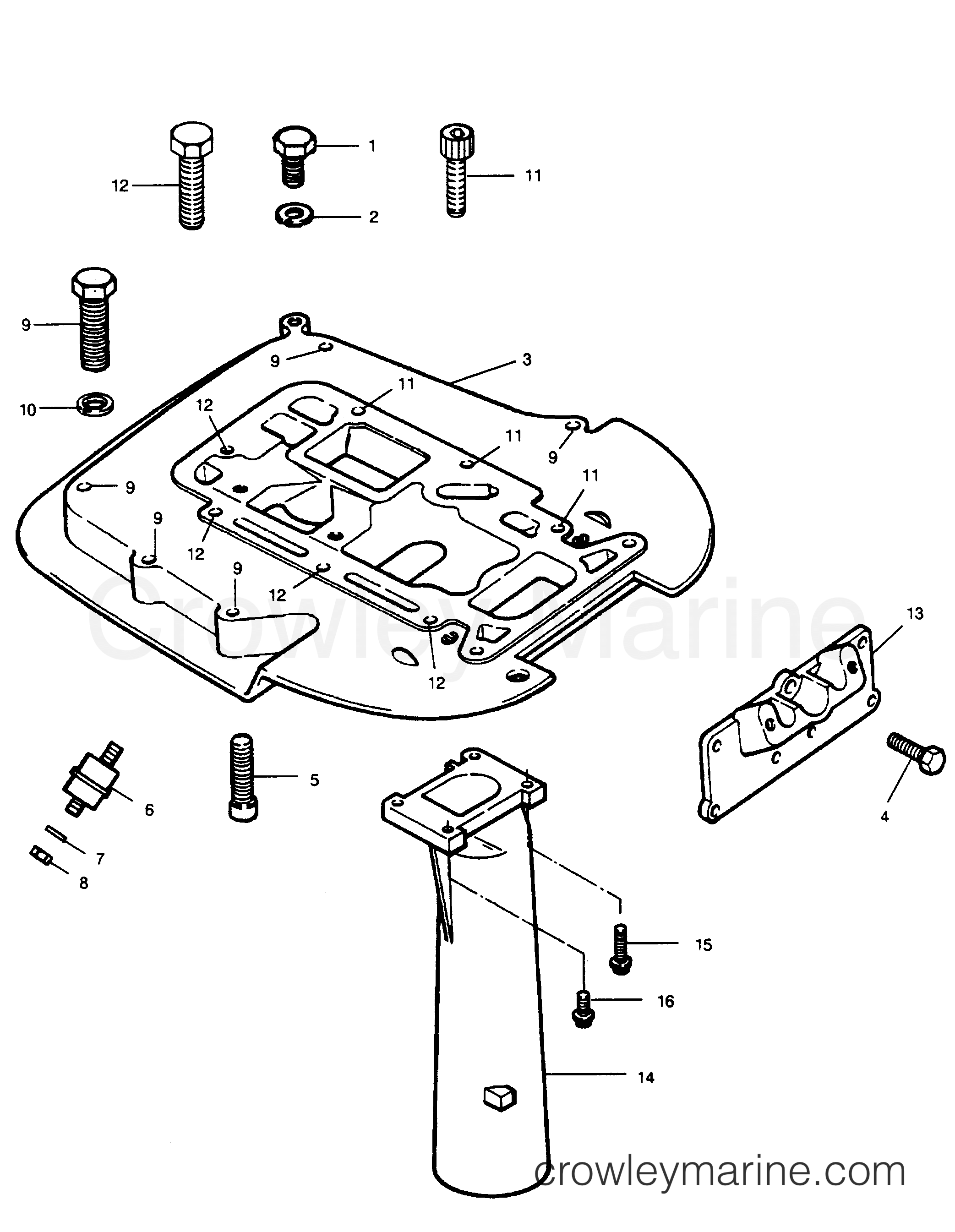1990 Outboard 50 - 507A90A [Force] - SPACER PLATE