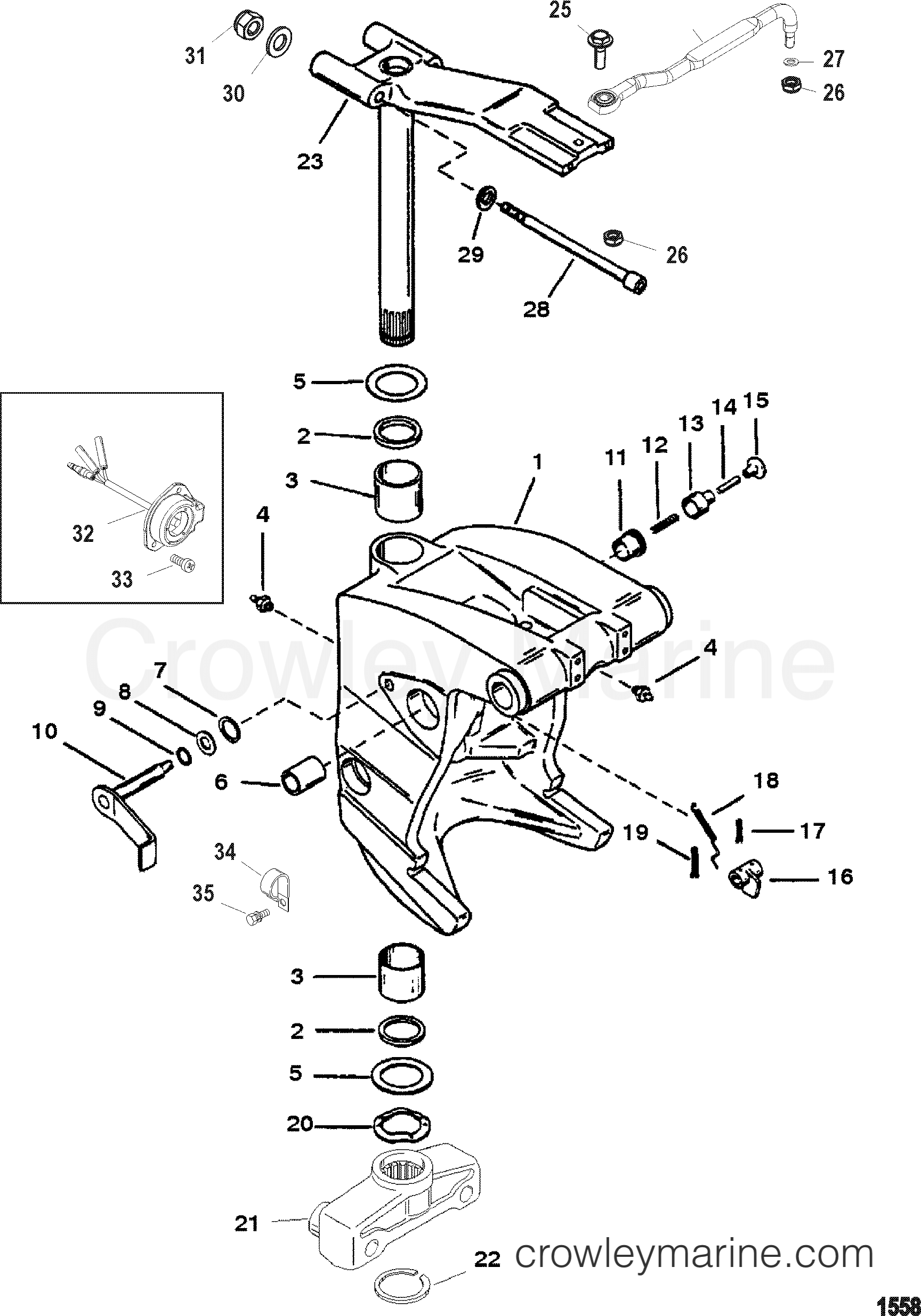 SWIVEL BRACKET(HEAVY DUTY) 2004 Race Outboard 250 XS [CXL FM