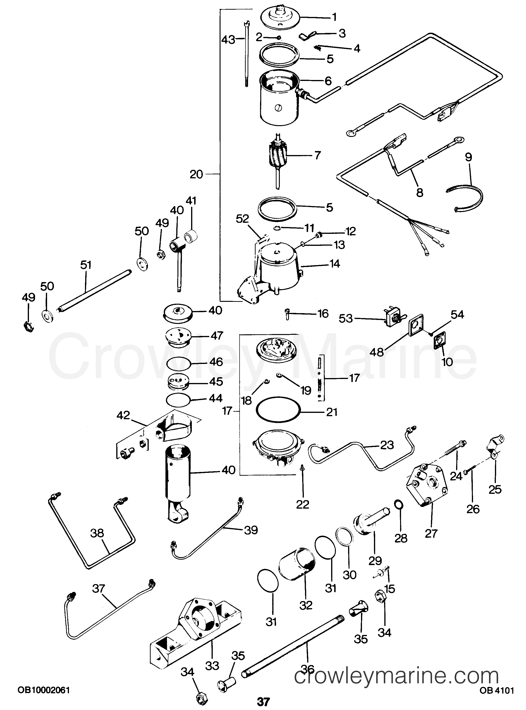 1987 Outboard 125 - 1258F7A [Force] - POWER TRIM UNIT