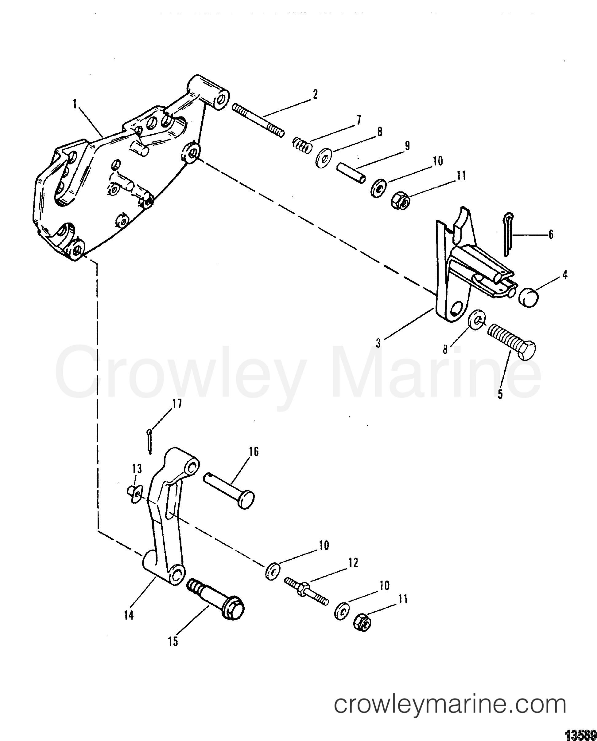 1992 Stern Drive 530D [BRAVO] - 4530110ED - SHIFT BRACKET