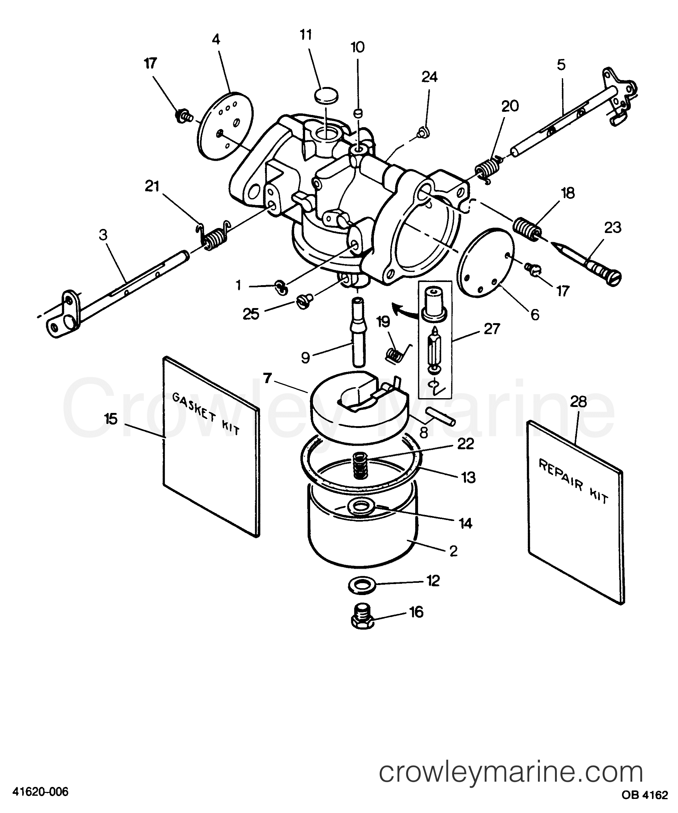 1987 Outboard 85 - 0C856F7B [Force] - CARBURETOR