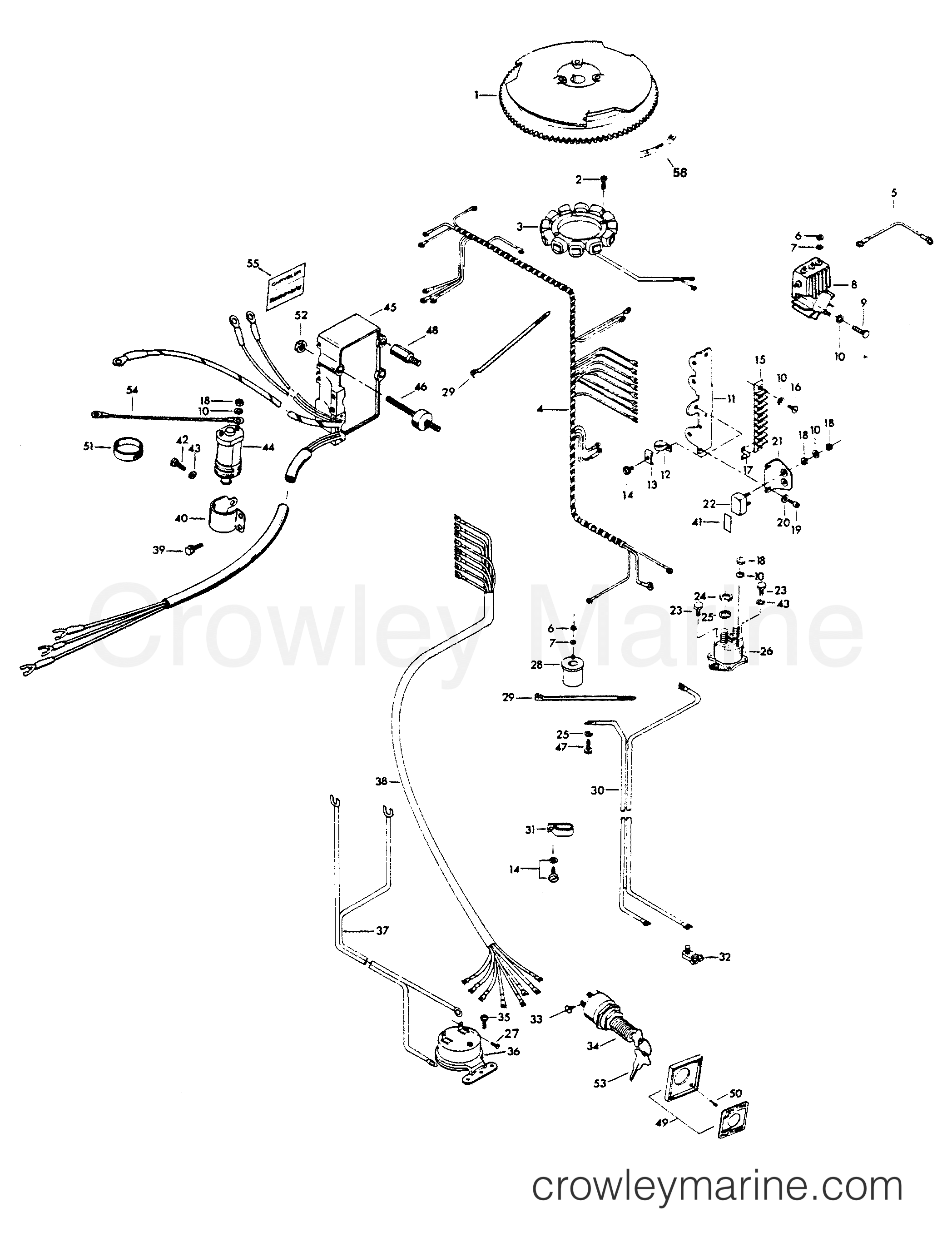 1980 Outboard 85 - H0850H80A - ELECTRICAL COMPONENTS