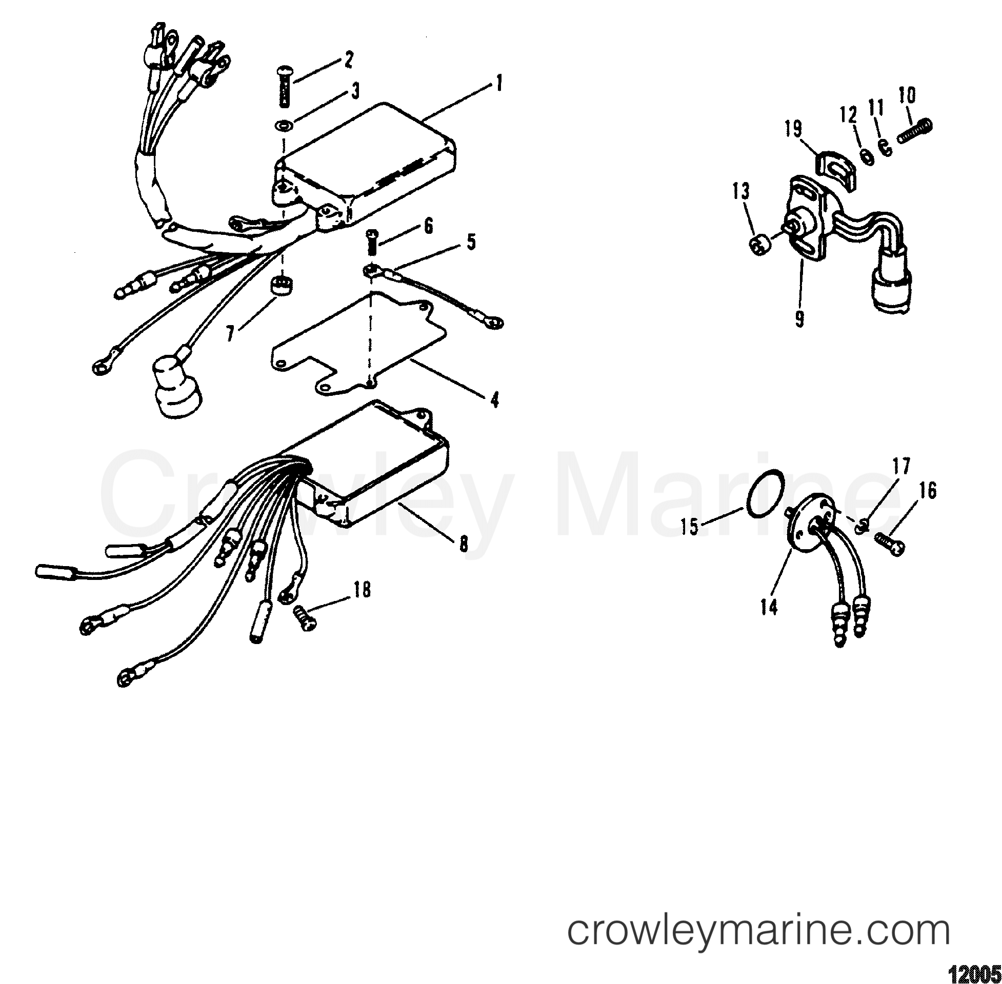 1991 Outboard 175MG [L] - 7175413YD - DETONATION CONTROLLER/TEMPERATURE SENSOR