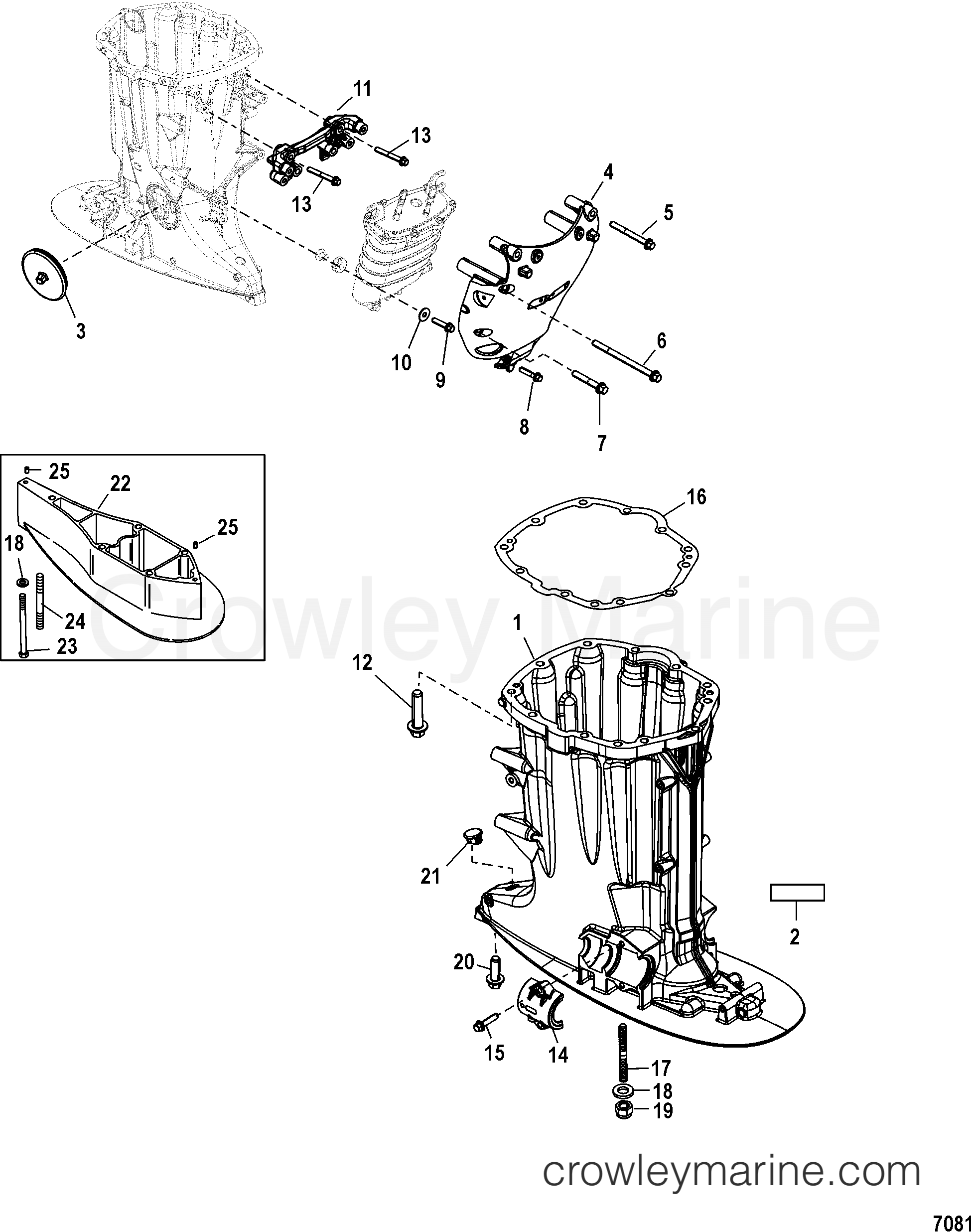 2007 Outboard 175 [L 4] - 7175V13IB - DRIVESHAFT HOUSING