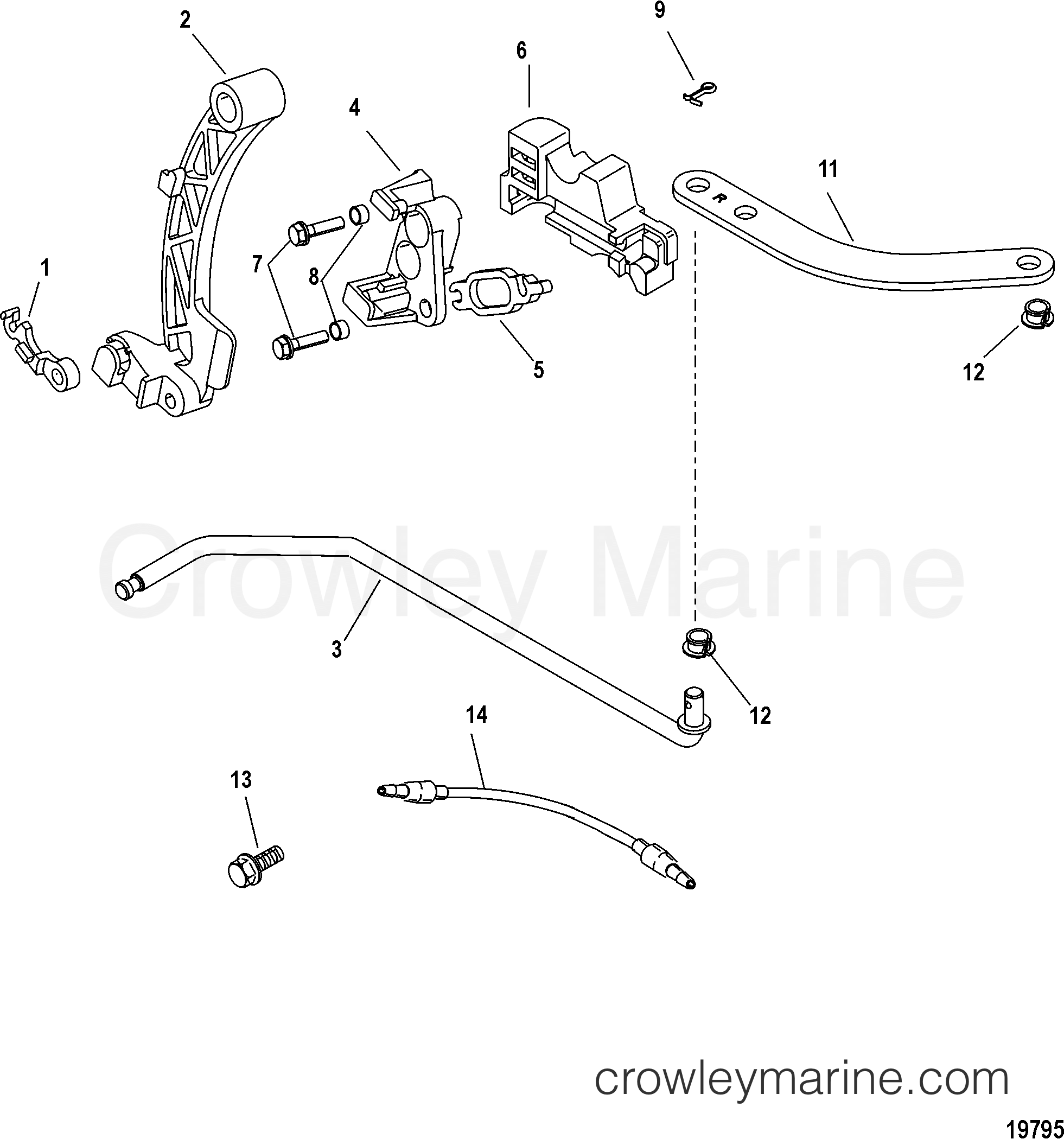 2006 Outboard 60EFI [ELPT 4] - 7E60412UB - ATTACHING KIT - REMOTE CONTROL(880093A 2)