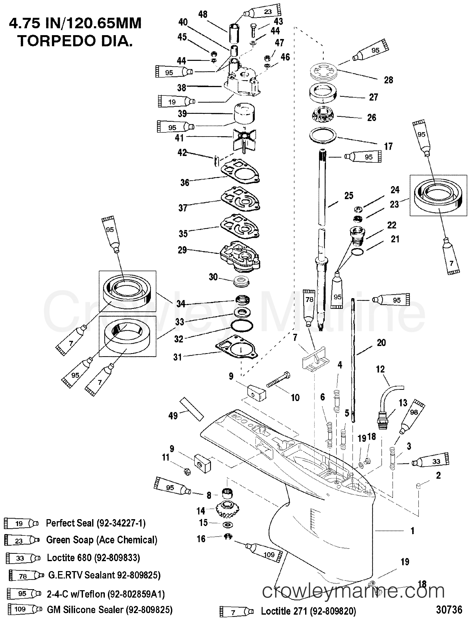 GEAR HOUSING(DRIVESHAFT)(COUNTER ROTATION) 2000 Mercury Outboard