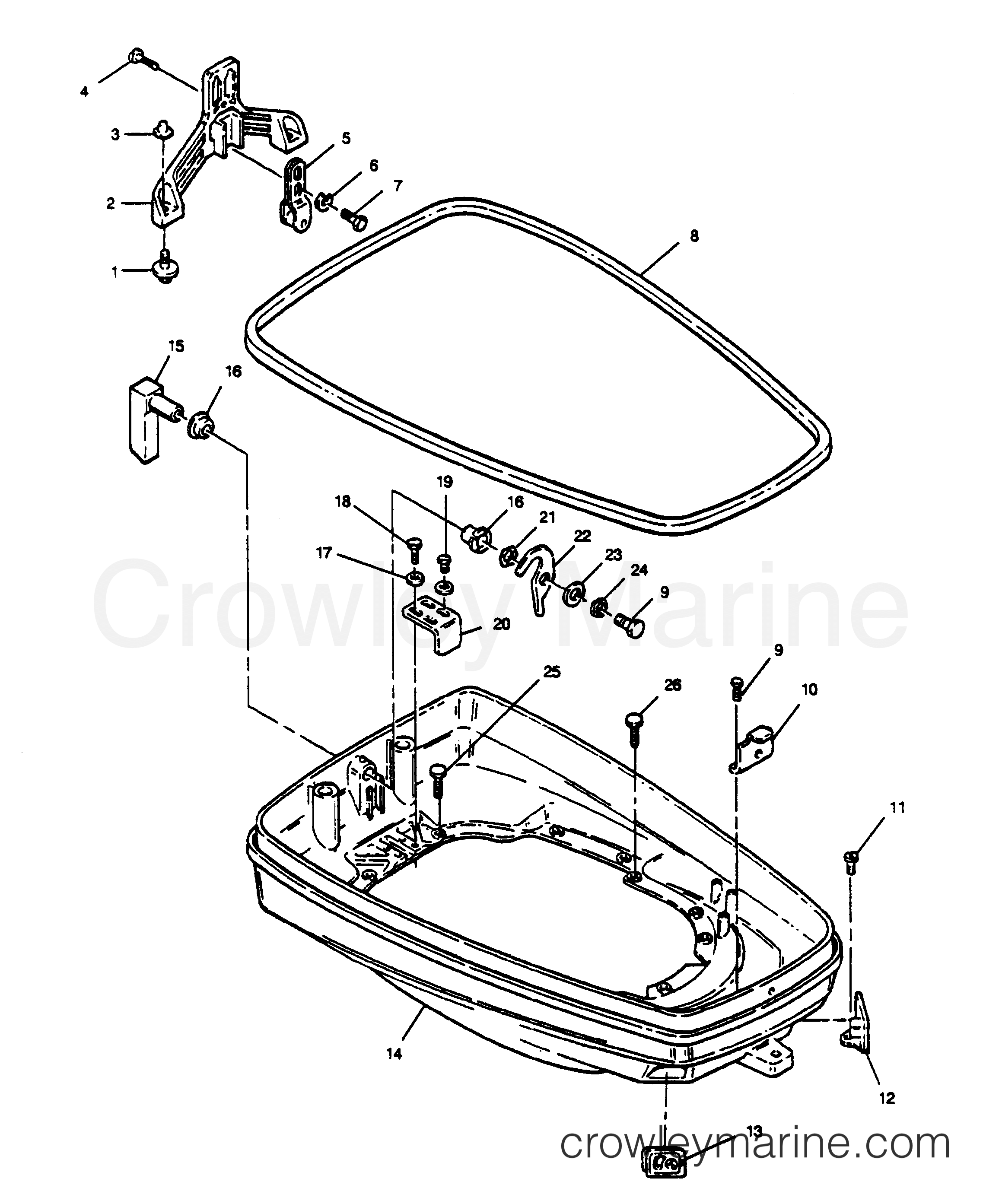 1989 Outboard 85 - 856F9H [Force] - SUPPORT PLATE