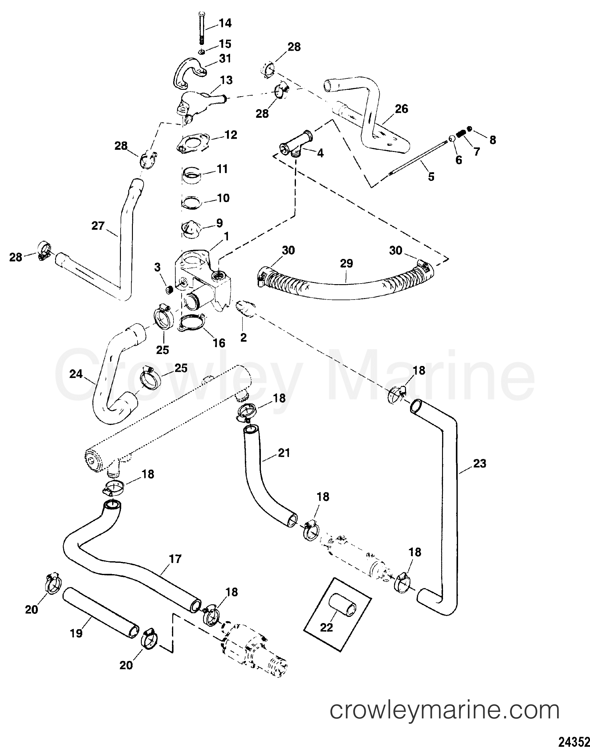 THERMOSTAT HOUSING 2014 Miscellaneous REMAN [] 8M0085999 Crowley