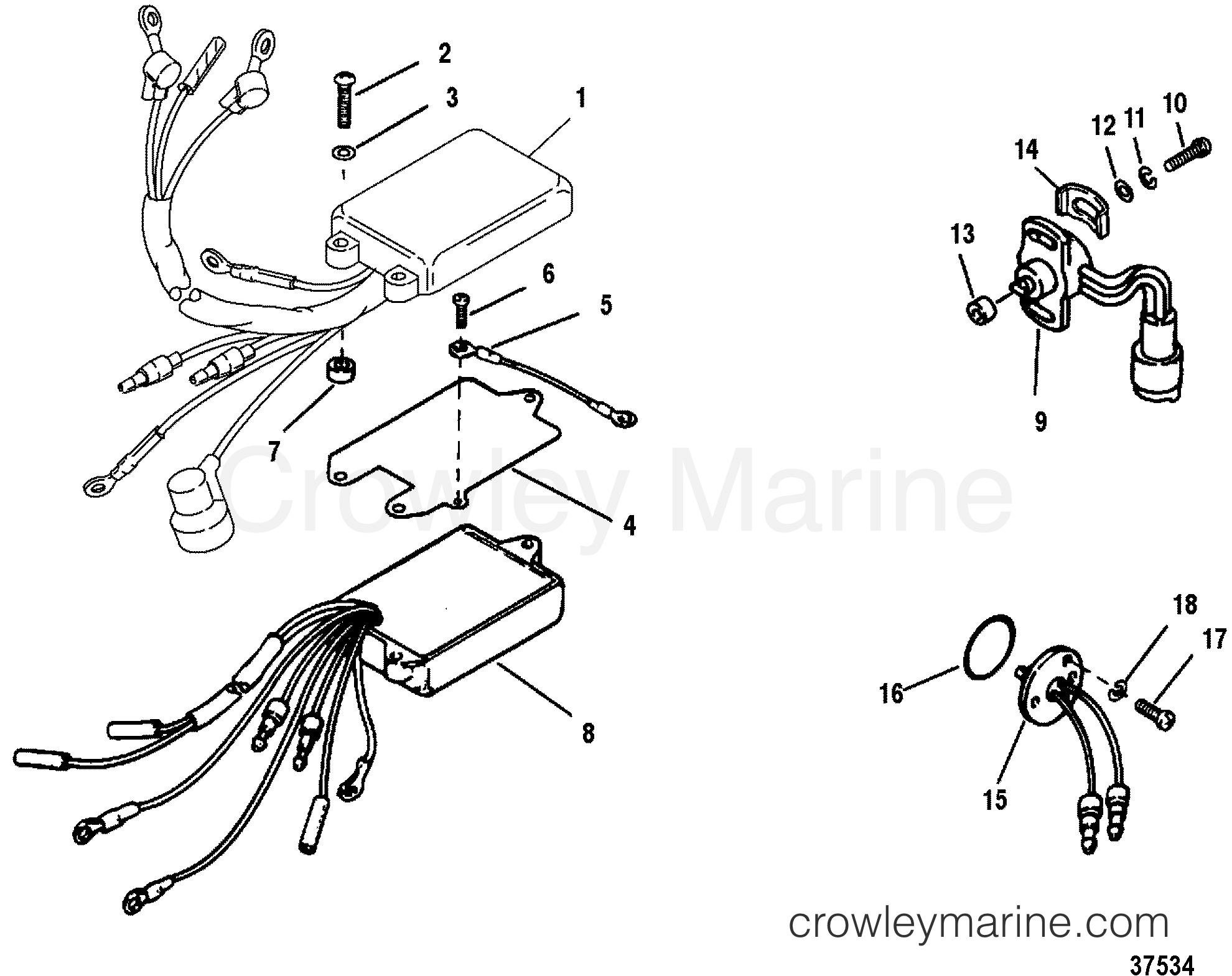 1998 Outboard 175MG [EFI] - 7175413GD - DETONATION CONTROLLER/TEMPERATURE SENSOR