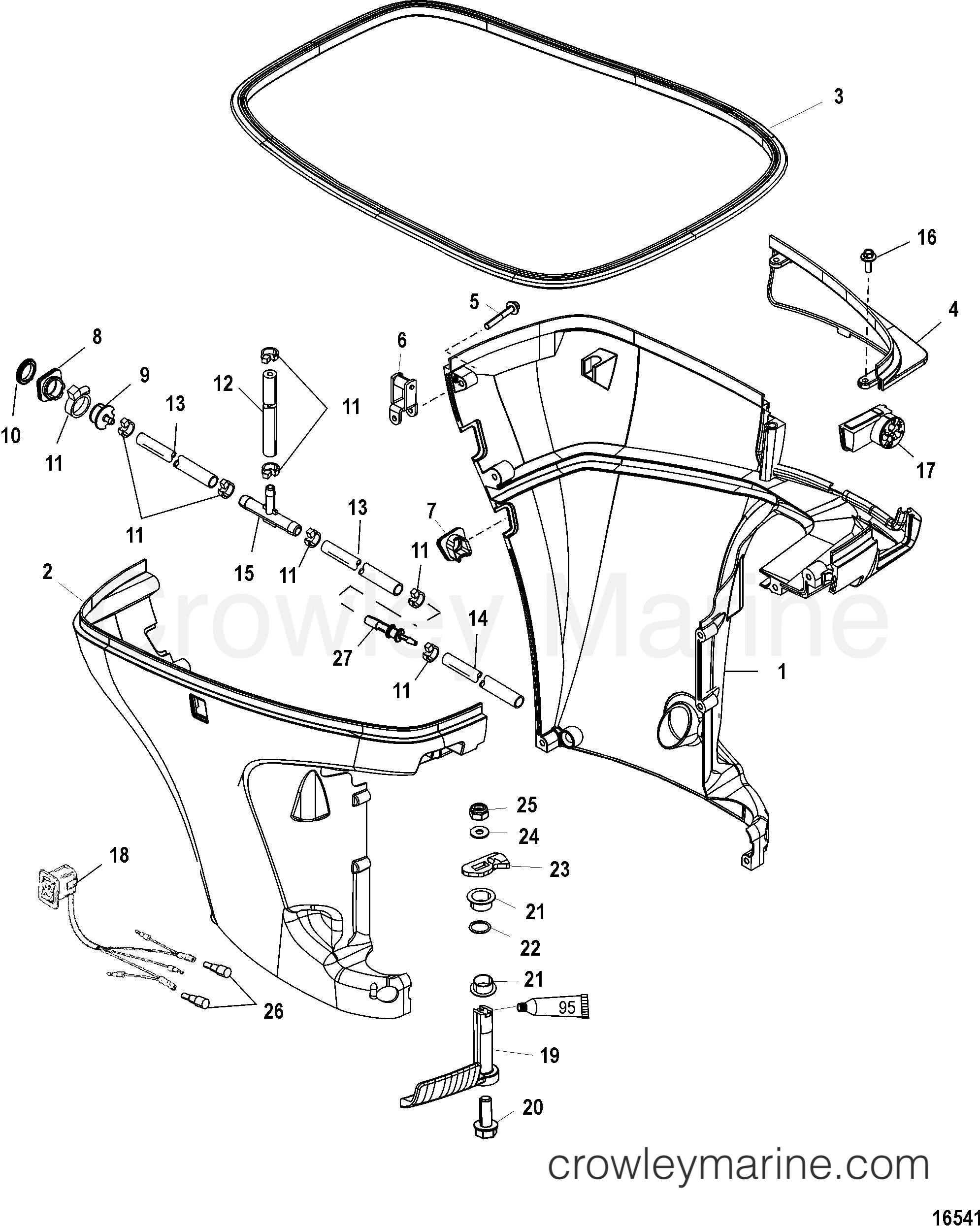 2006 Outboard 115EFI [ELPT 4] - 7115F13UF - BOTTOM COWL