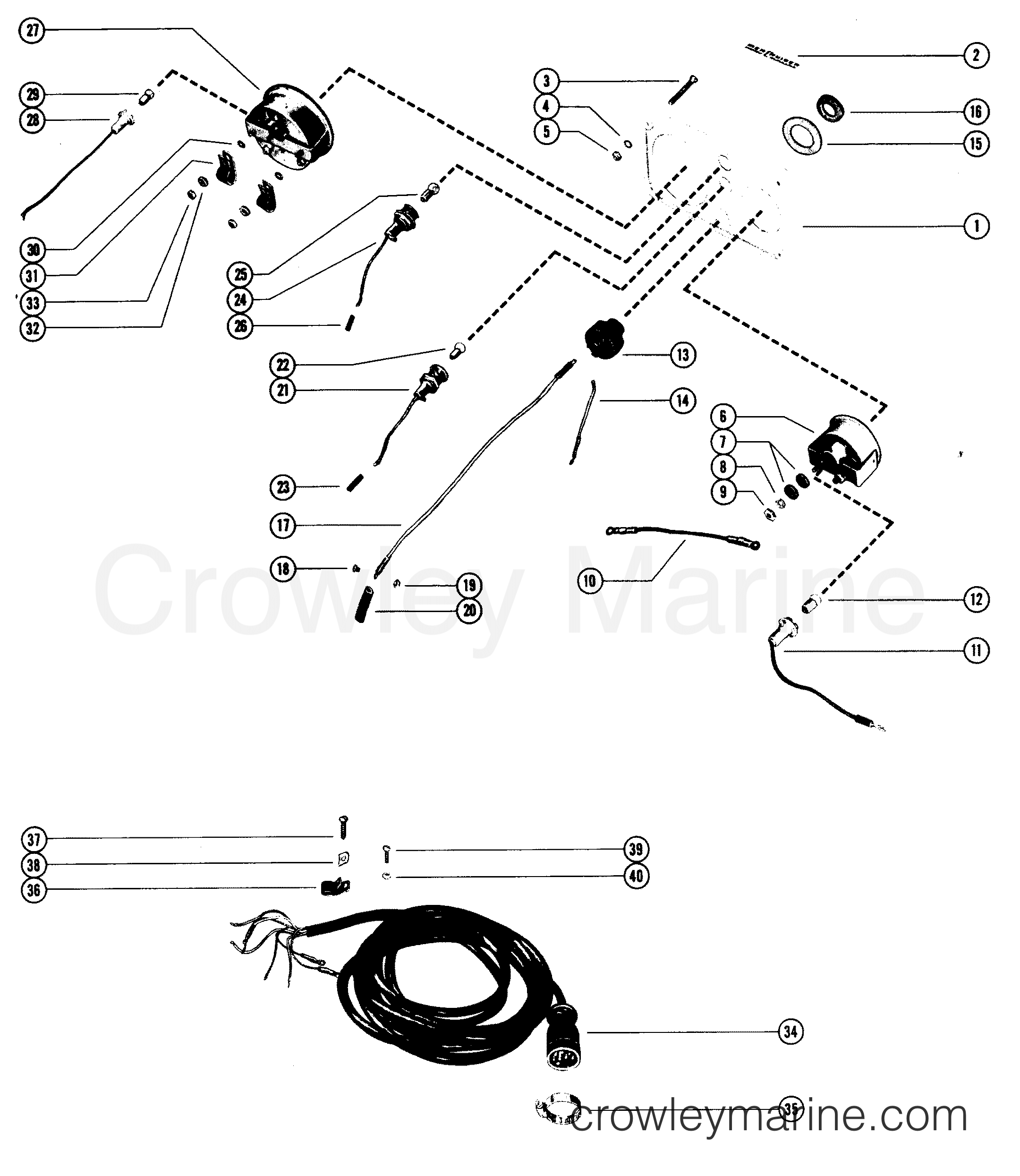 Various Years Rigging Instruments-Gauges and Components - MC INSTRUMENTS (1985 AND BELOW) - INSTRUMENT PANEL ASSEMBLY