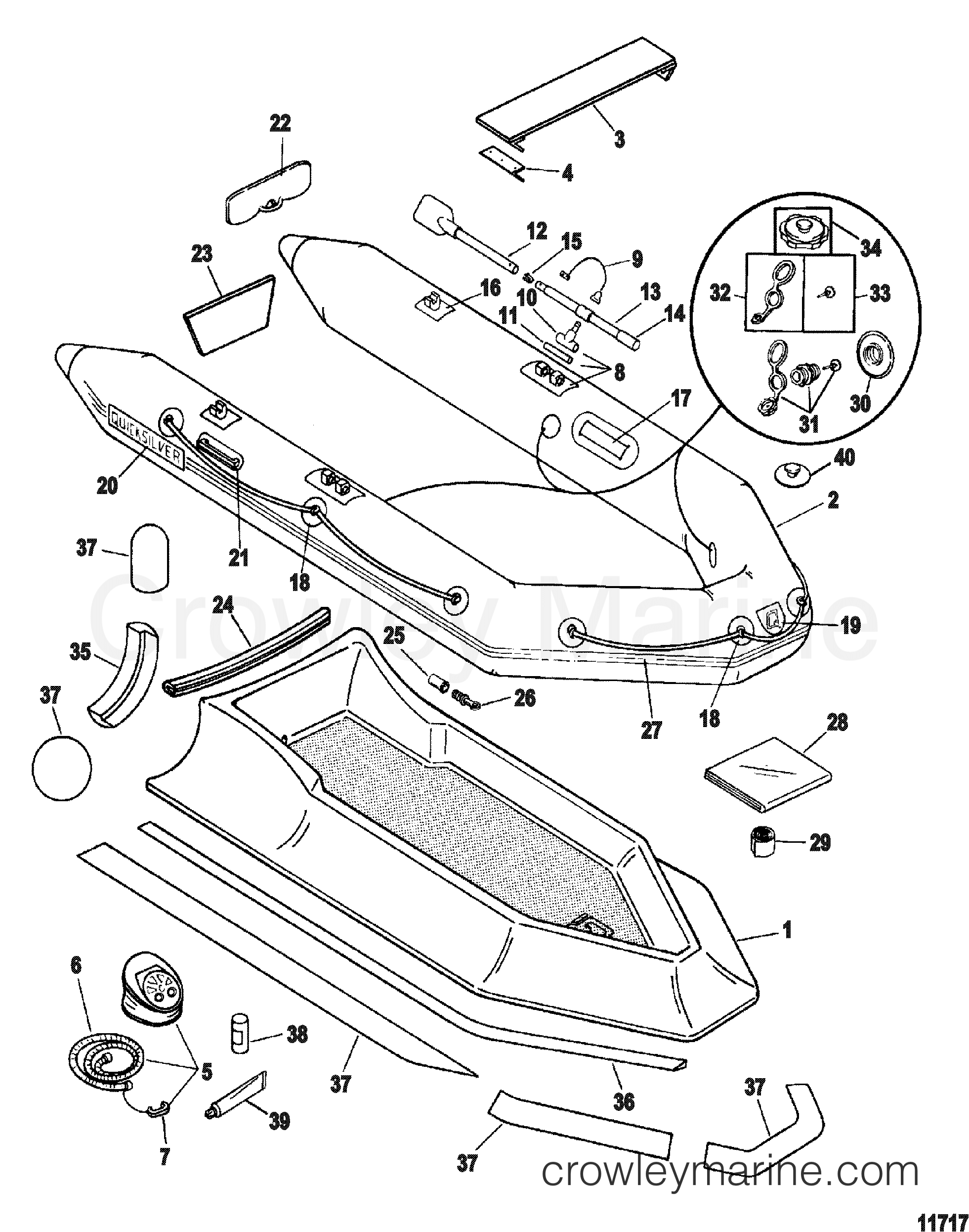 QS INFLATABLES RIB(270 / 330) 1992 Inflatable Boat 7.6 [REL 1992