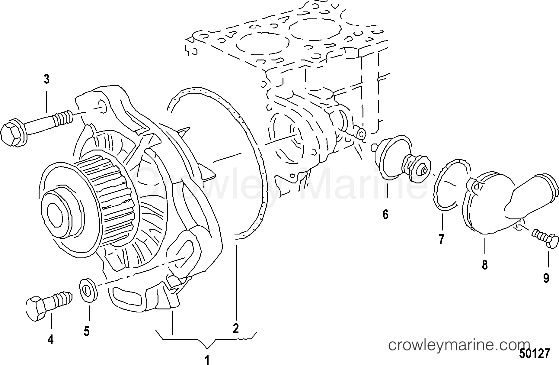 2012 Inboard Engine 2.5L TDI - 3D250014D - WATER PUMP