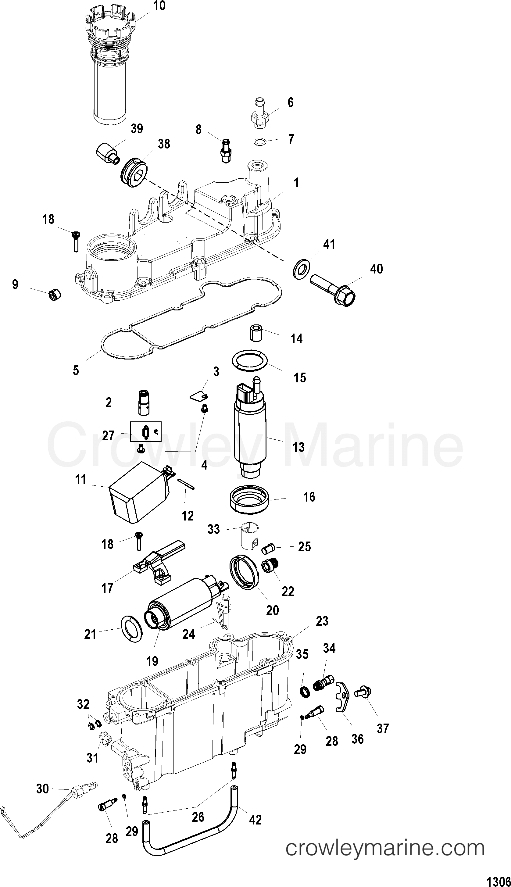 2003 Outboard 200DFI [L DIG] - 7200D73MD - VAPOR SEPARATOR COMPONENTS