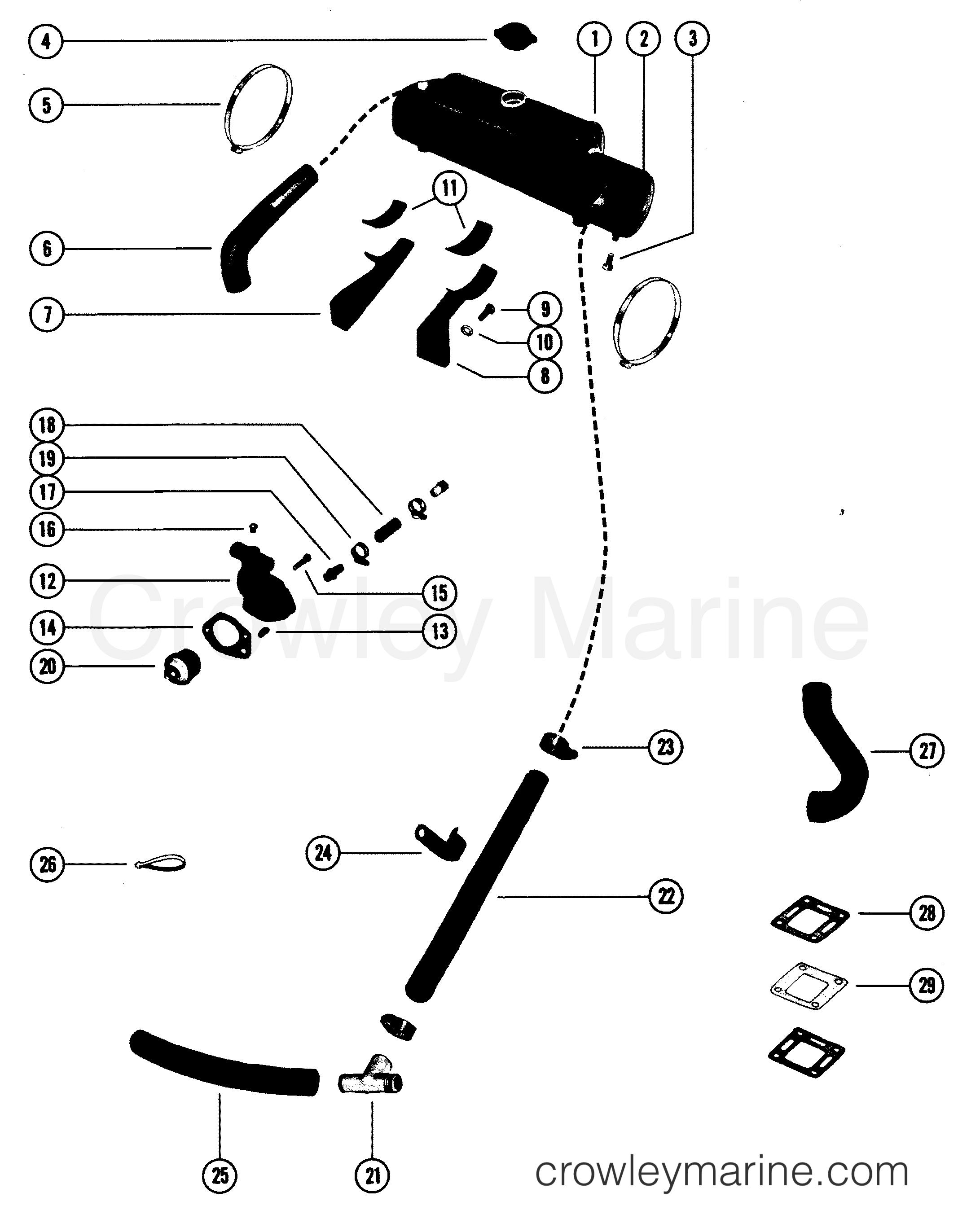 FRESH WATER COOLING KIT (MARINE 233) Various Years Rigging Exhaust / Cooling Systems and