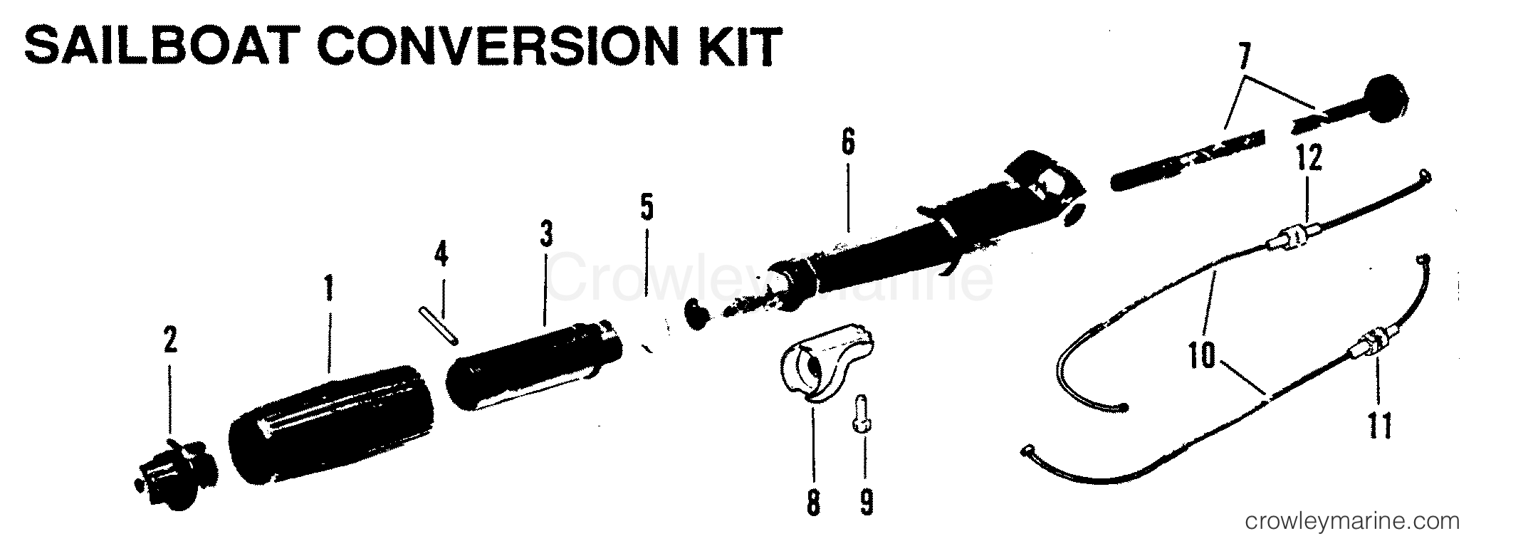 SAILBOAT CONVERSION KIT Various Years Rigging Exhaust / Cooling