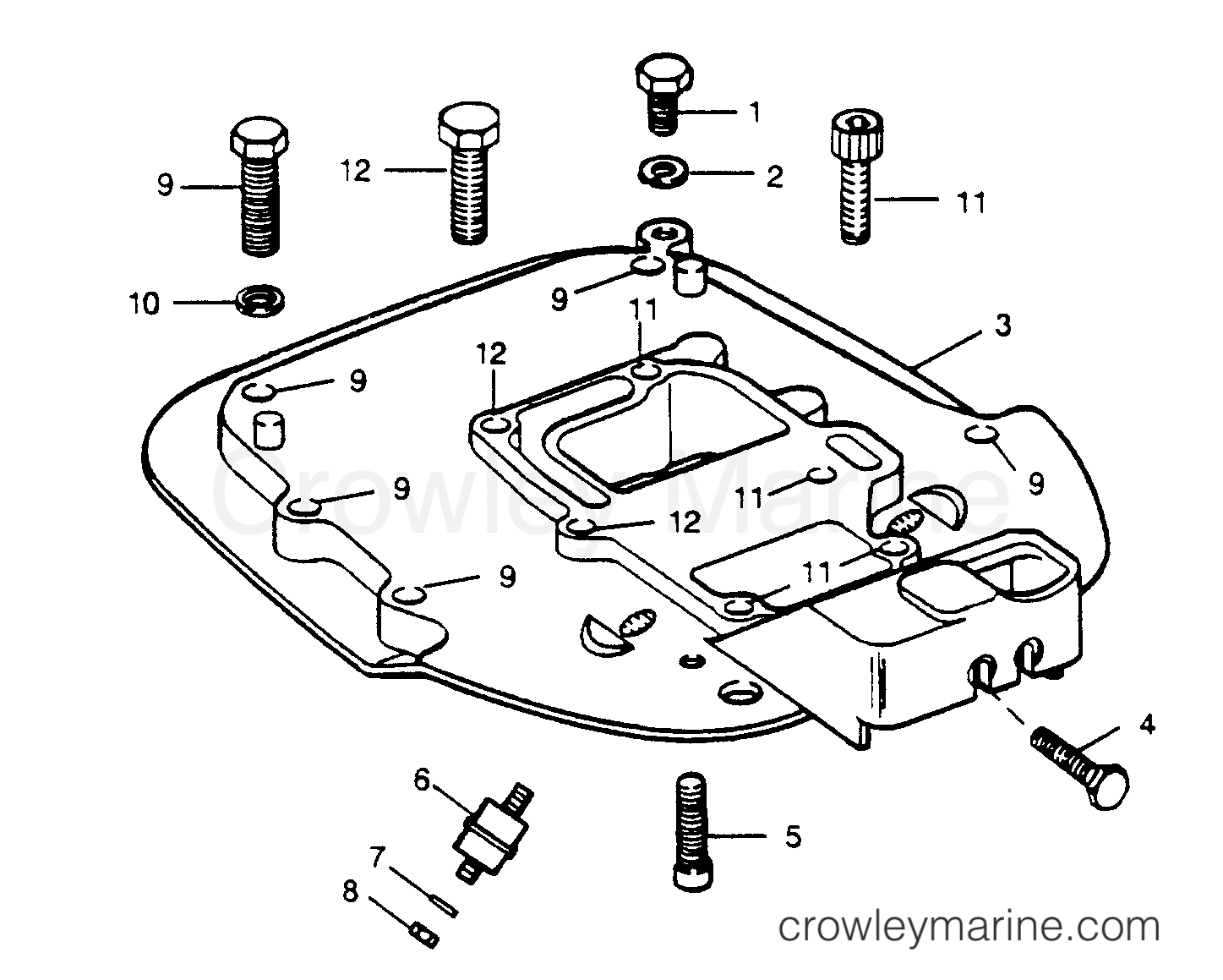 1990 Outboard 35 - 357F90A [Force] - SPACER PLATE
