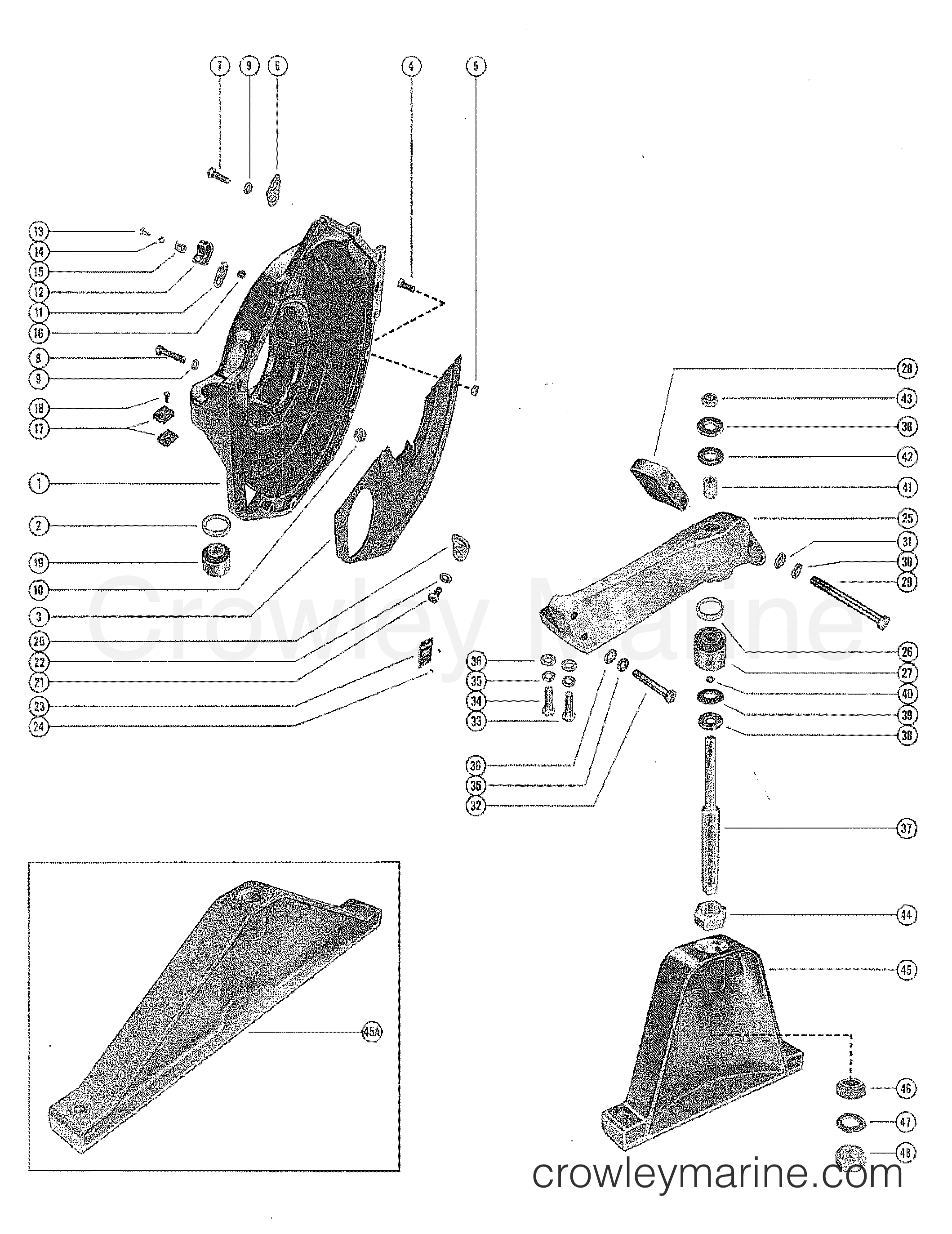 Carcasa Del Volante Y Soporte Del Motor L4 1964