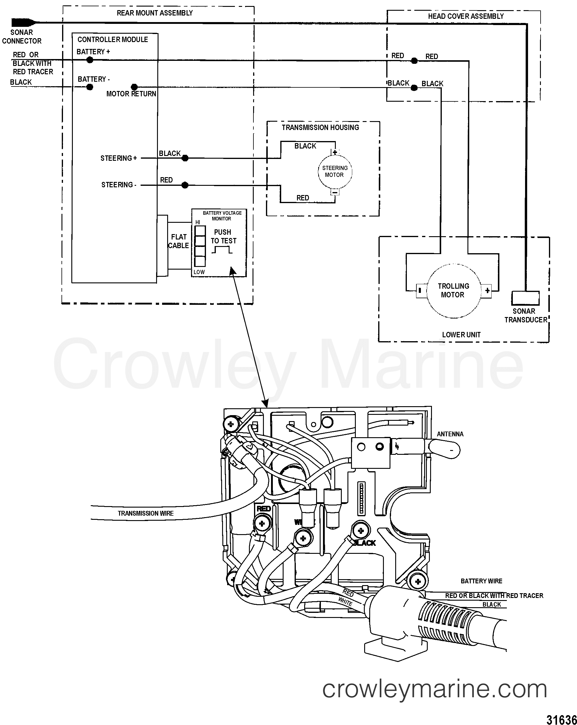 WIRE DIAGRAM(BRUTE 50/70 WIRELESS) (12/24V) - 2007 MotorGuide 12V