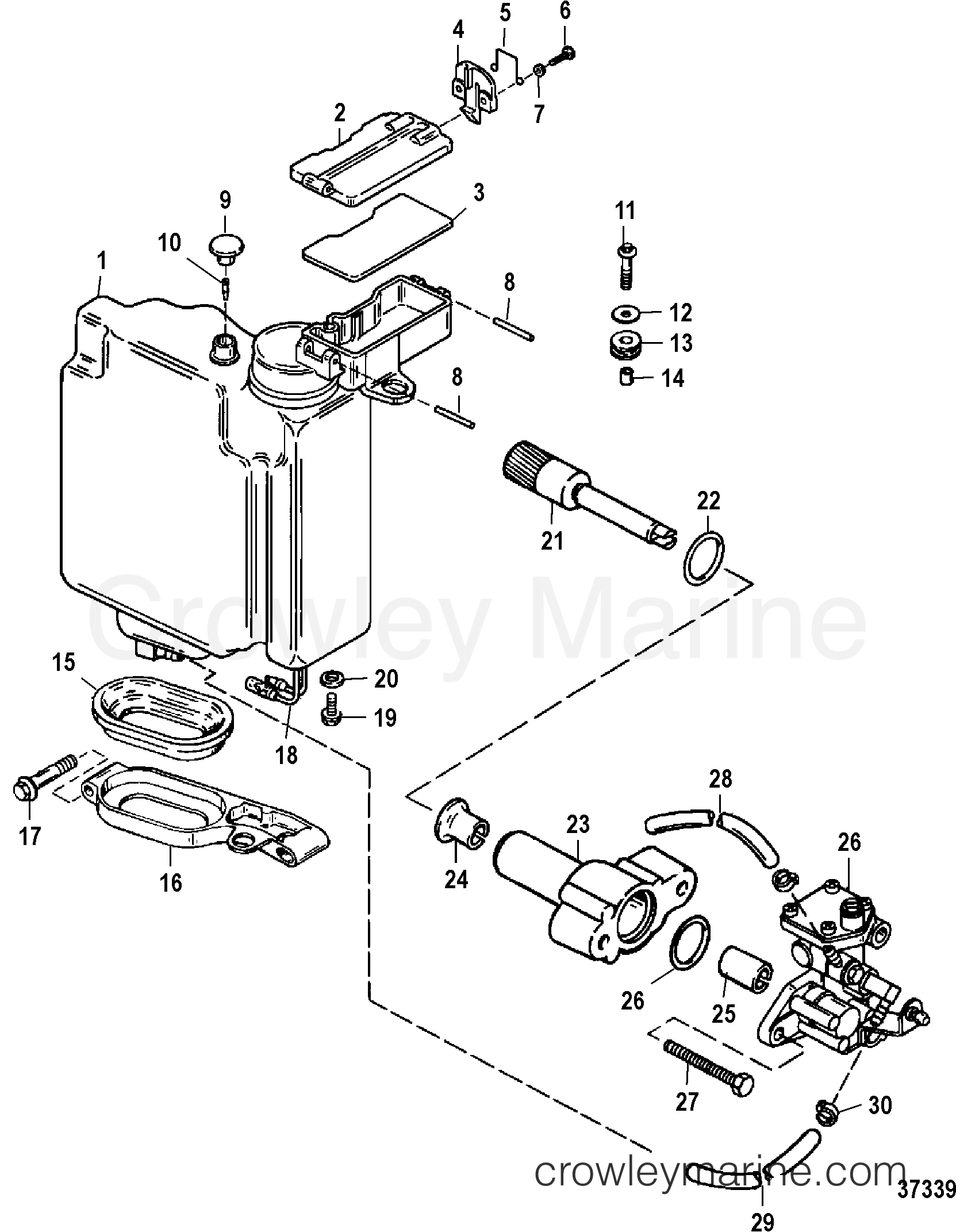 OIL INJECTION(USA0G301750/BEL9885504 AND BELOW) 1995 Outboard 115
