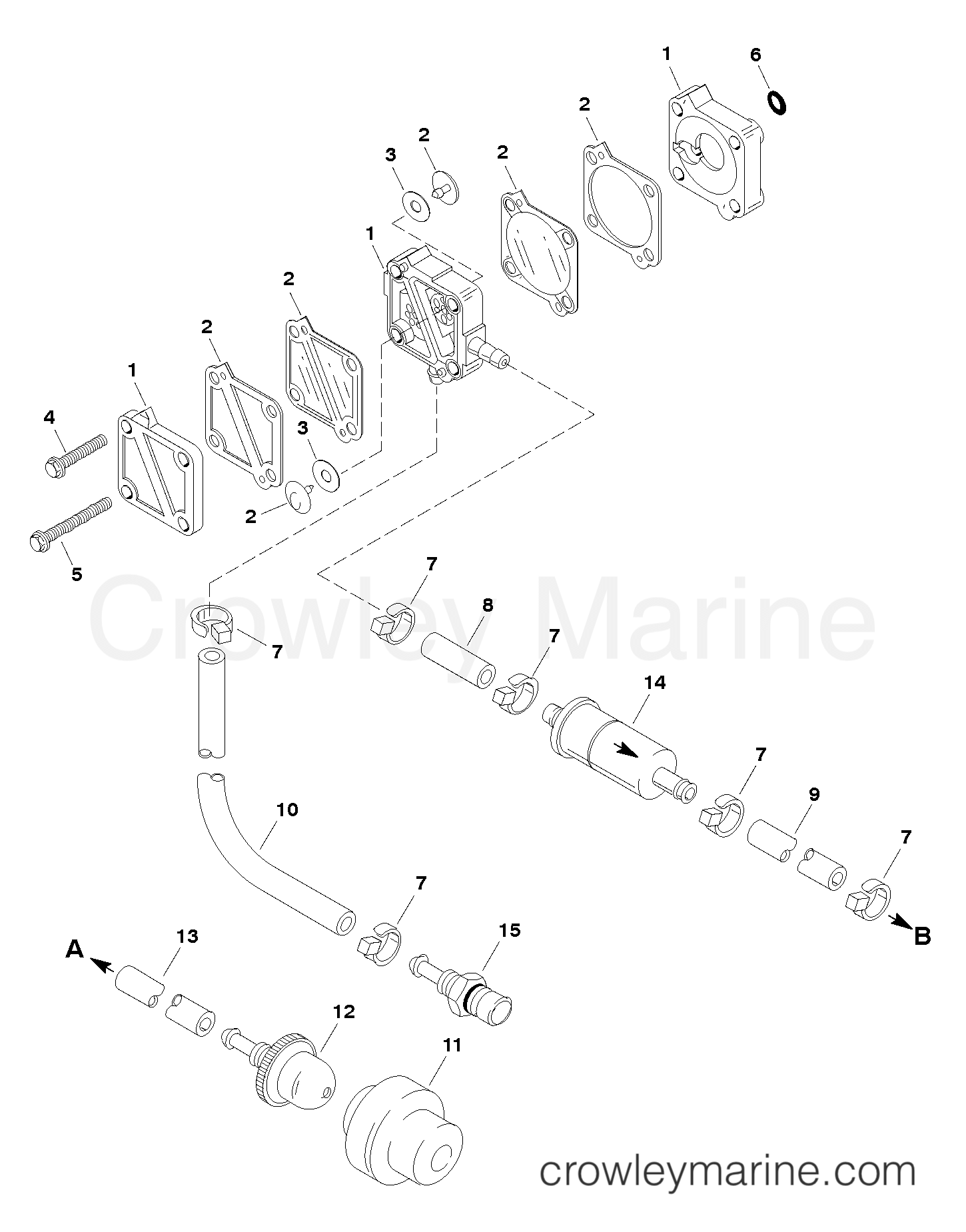 1997 Outboard 25 - H025211TS [MLH] - FUEL SYSTEM