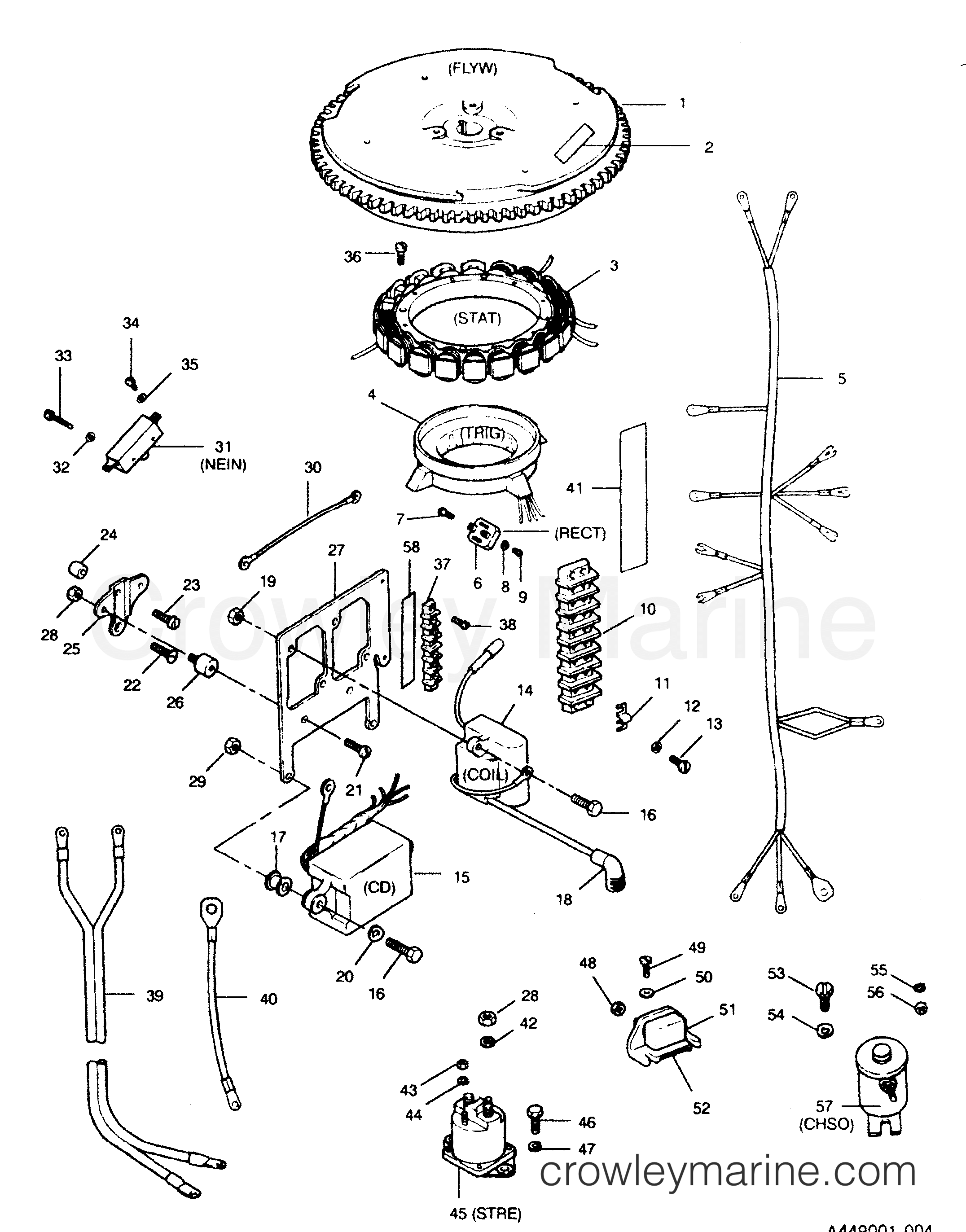1991 Outboard 50 - 507F91C [Force] - ELECTRICAL COMPONENTS