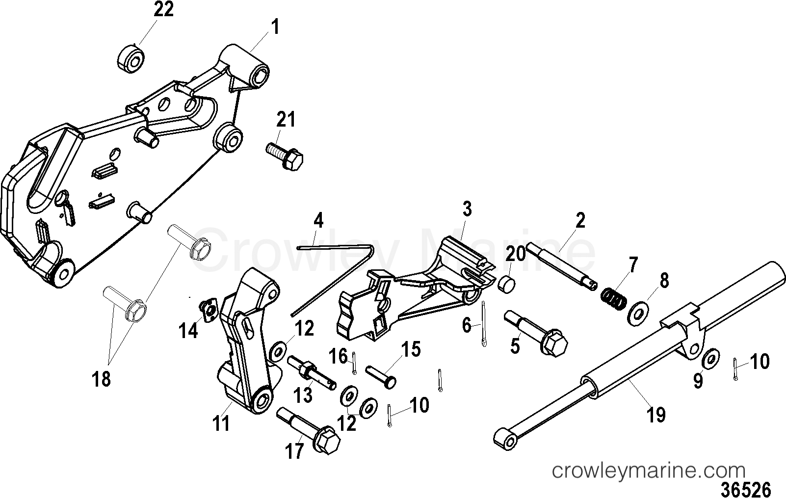 1998 Inboard Engine 2.0L QSD [EI 150] - 30200045F - SHIFT BRACKET