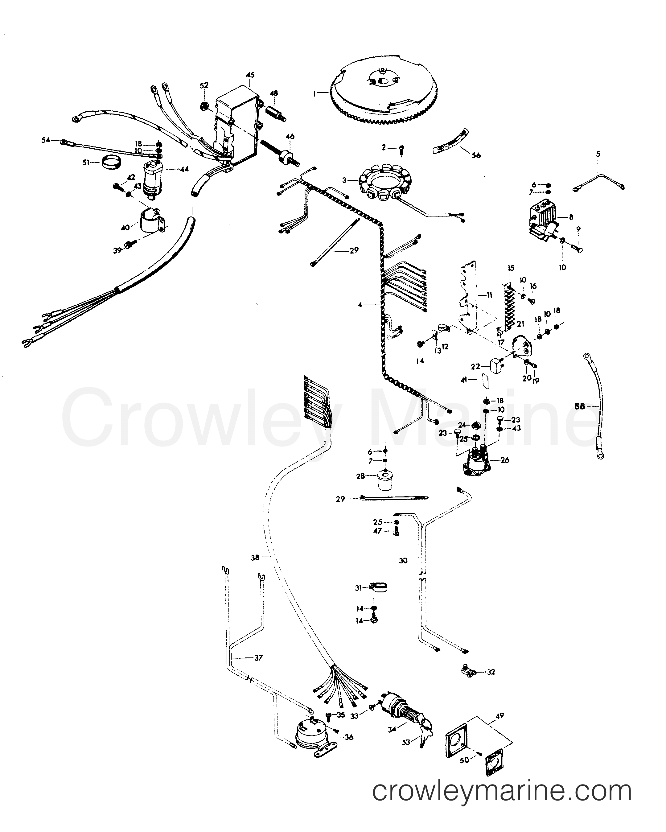 1981 Outboard 115 - H1158B81E - ELECTRICAL COMPONENTS